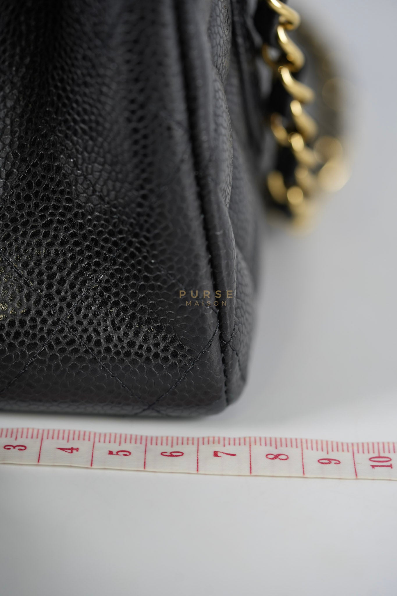 Classic Double Flap Medium in Black Caviar Leather Gold Hardware (Series 15) | Purse Maison Luxury Bags Shop