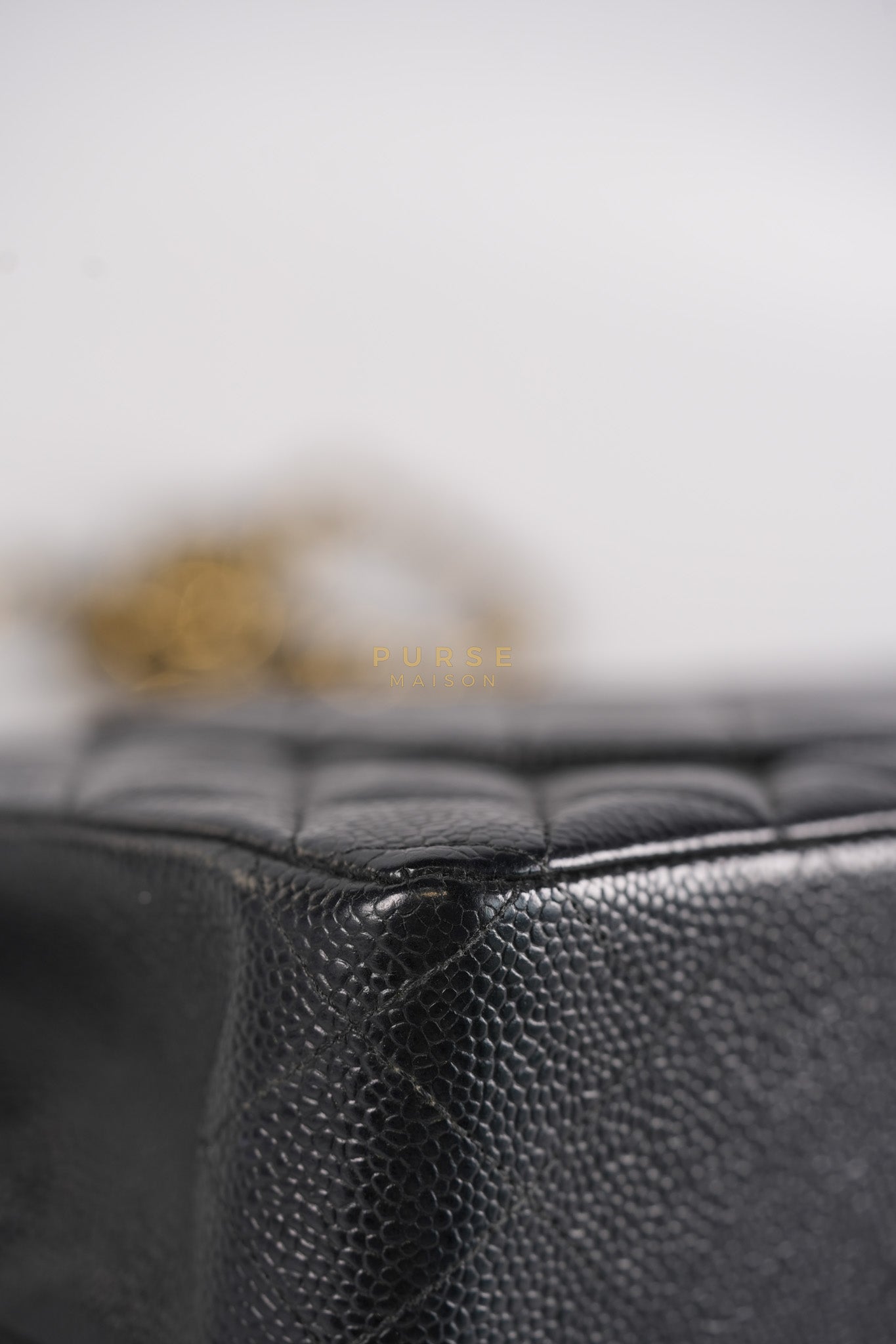 Classic Double Flap Medium in Black Caviar Leather & Gold Hardware Series 18 | Purse Maison Luxury Bags Shop