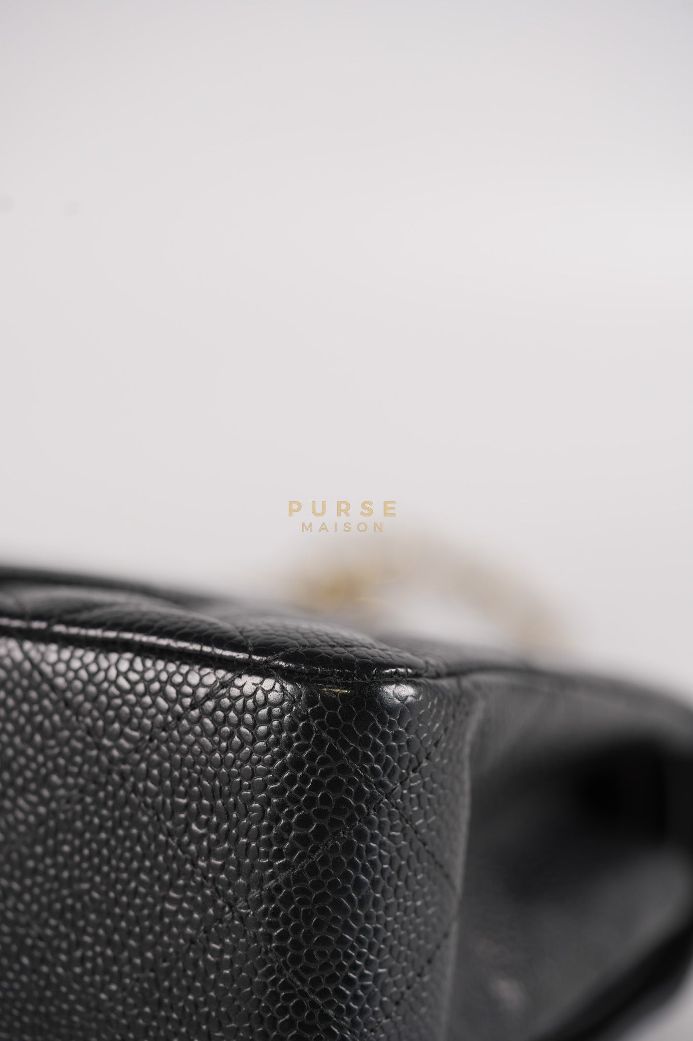 Classic Double Flap Medium in Black Caviar Leather & Gold Hardware Series 18 | Purse Maison Luxury Bags Shop