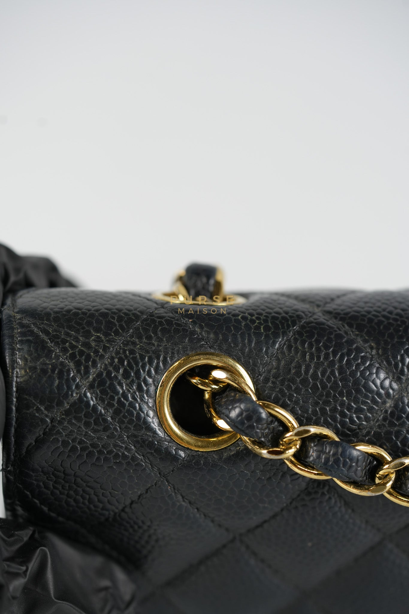 Classic Double Flap Medium in Black Caviar Leather & Gold Hardware Series 18 | Purse Maison Luxury Bags Shop