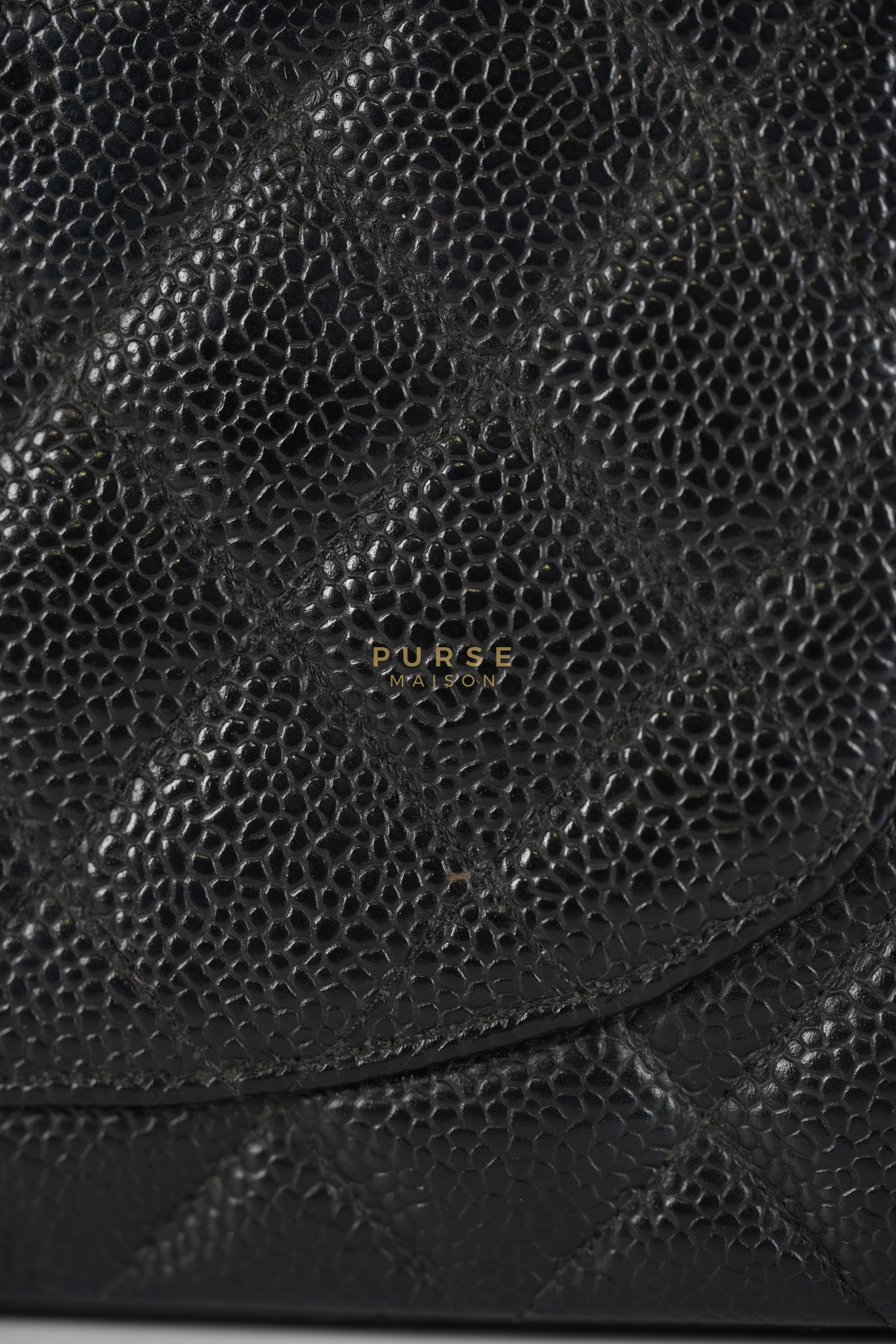 Classic Double Flap Medium in Black Caviar Leather & Gold Hardware Series 18 | Purse Maison Luxury Bags Shop