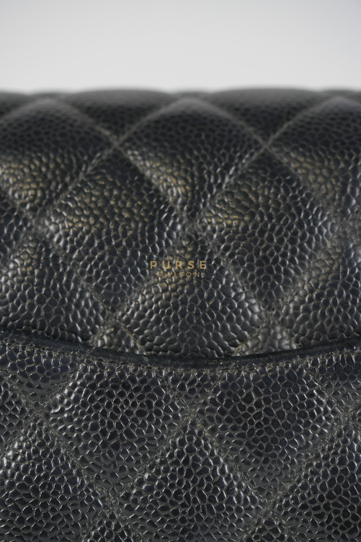 Classic Double Flap Medium in Black Caviar Leather & Gold Hardware Series 18 | Purse Maison Luxury Bags Shop