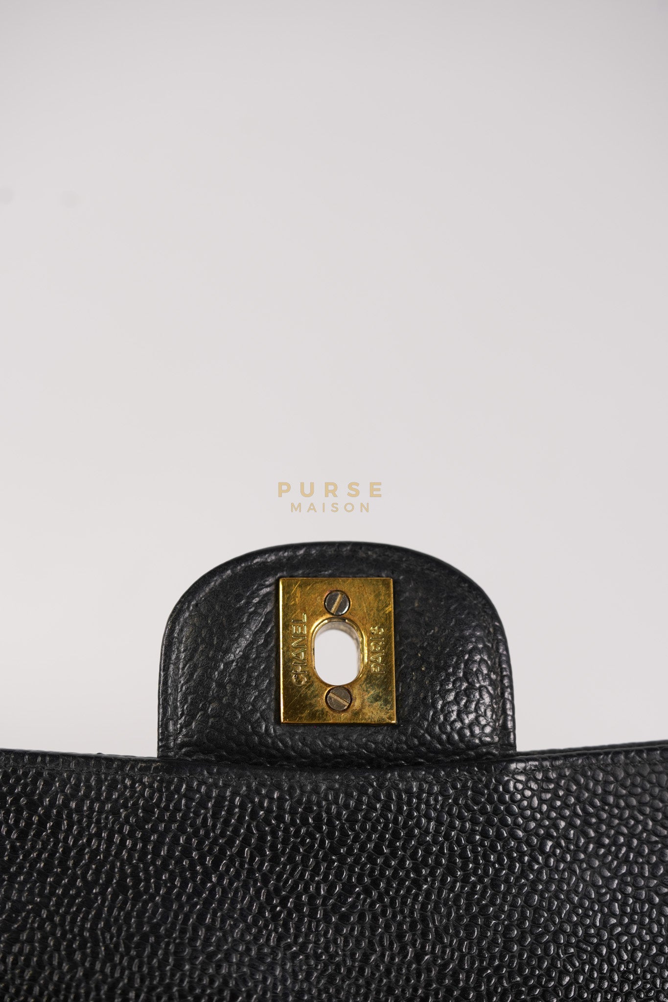Classic Double Flap Medium in Black Caviar Leather & Gold Hardware Series 18 | Purse Maison Luxury Bags Shop