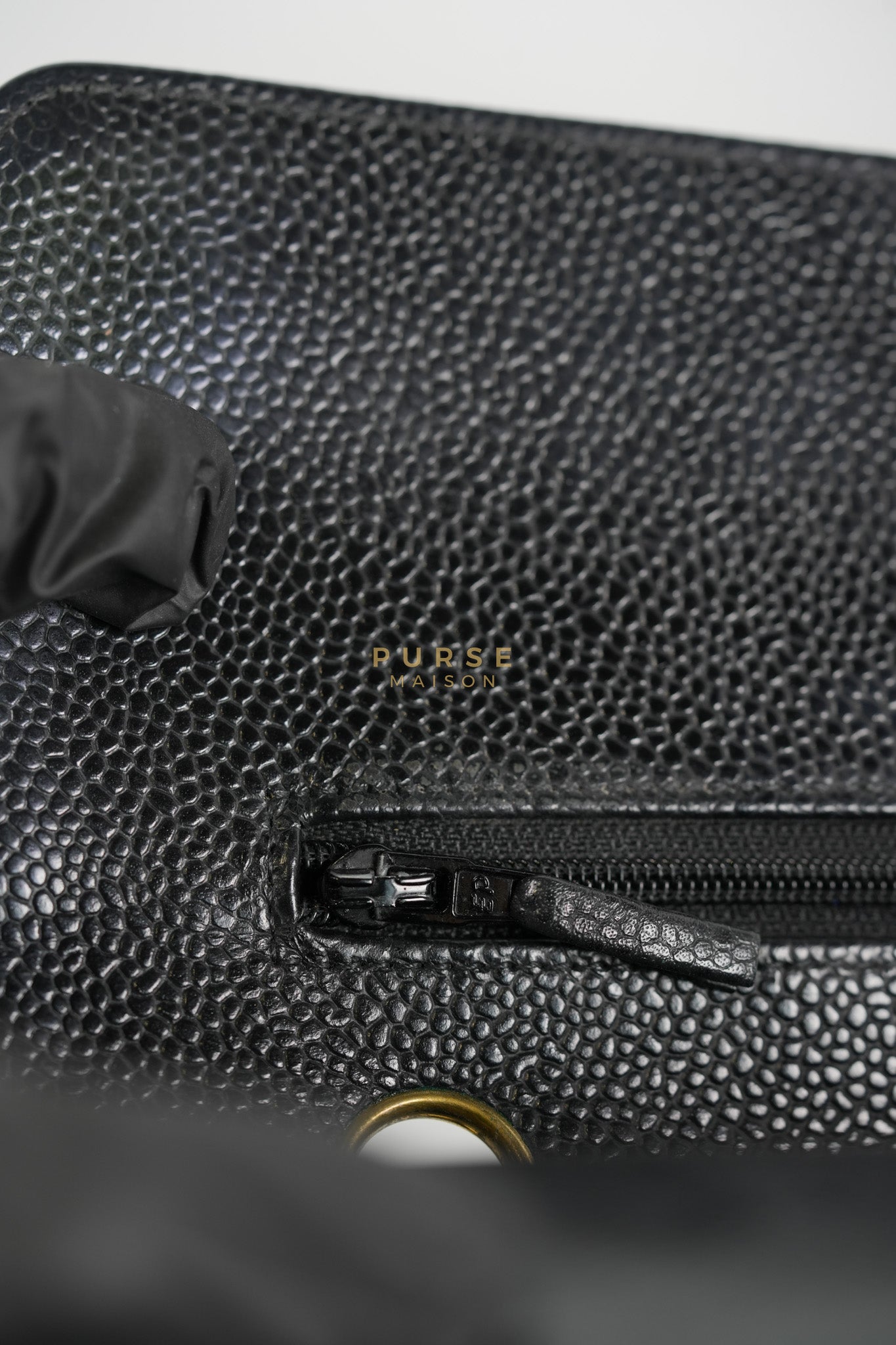 Classic Double Flap Medium in Black Caviar Leather & Gold Hardware Series 18 | Purse Maison Luxury Bags Shop