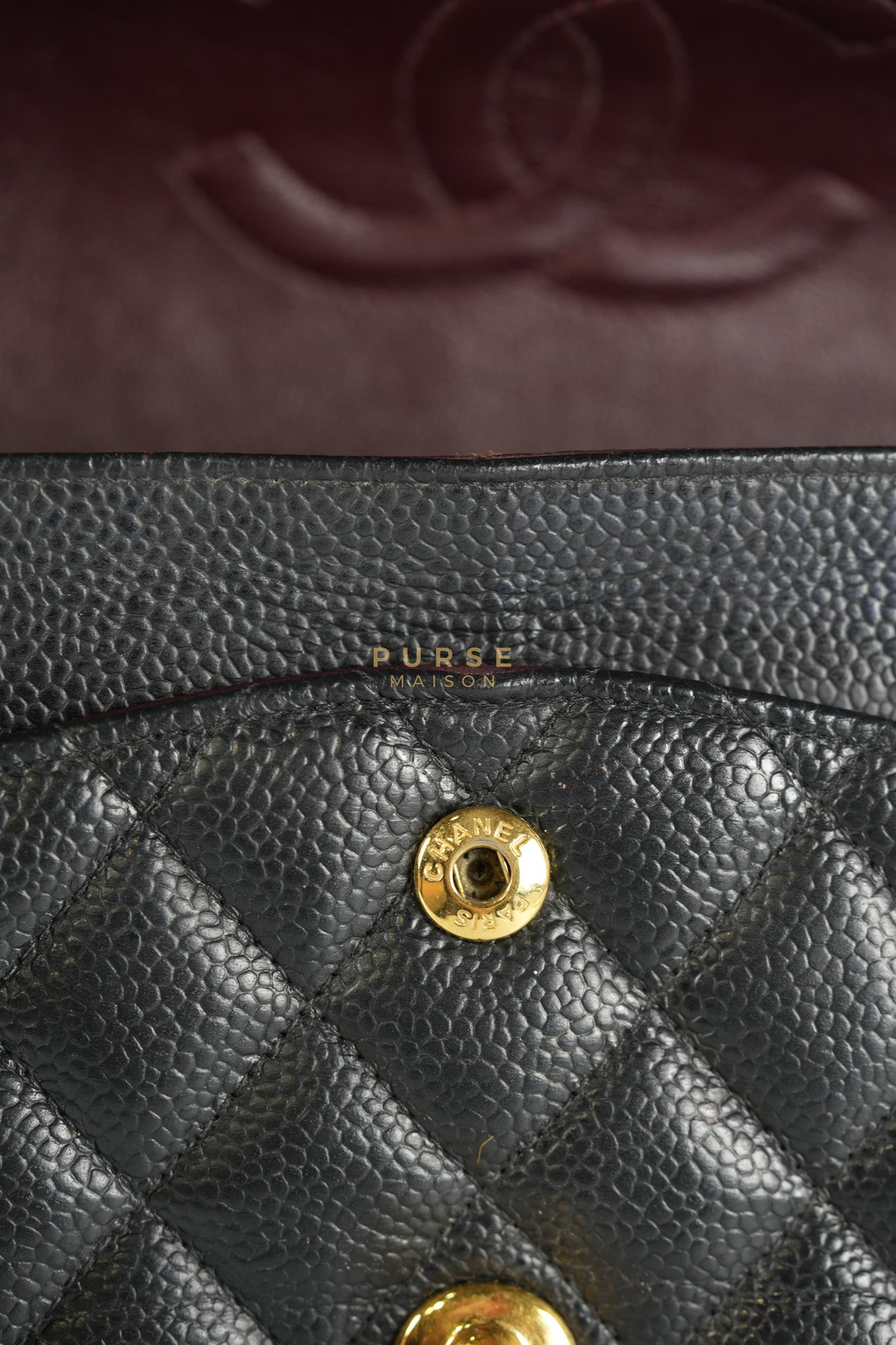Classic Double Flap Medium in Black Caviar Leather & Gold Hardware Series 18 | Purse Maison Luxury Bags Shop