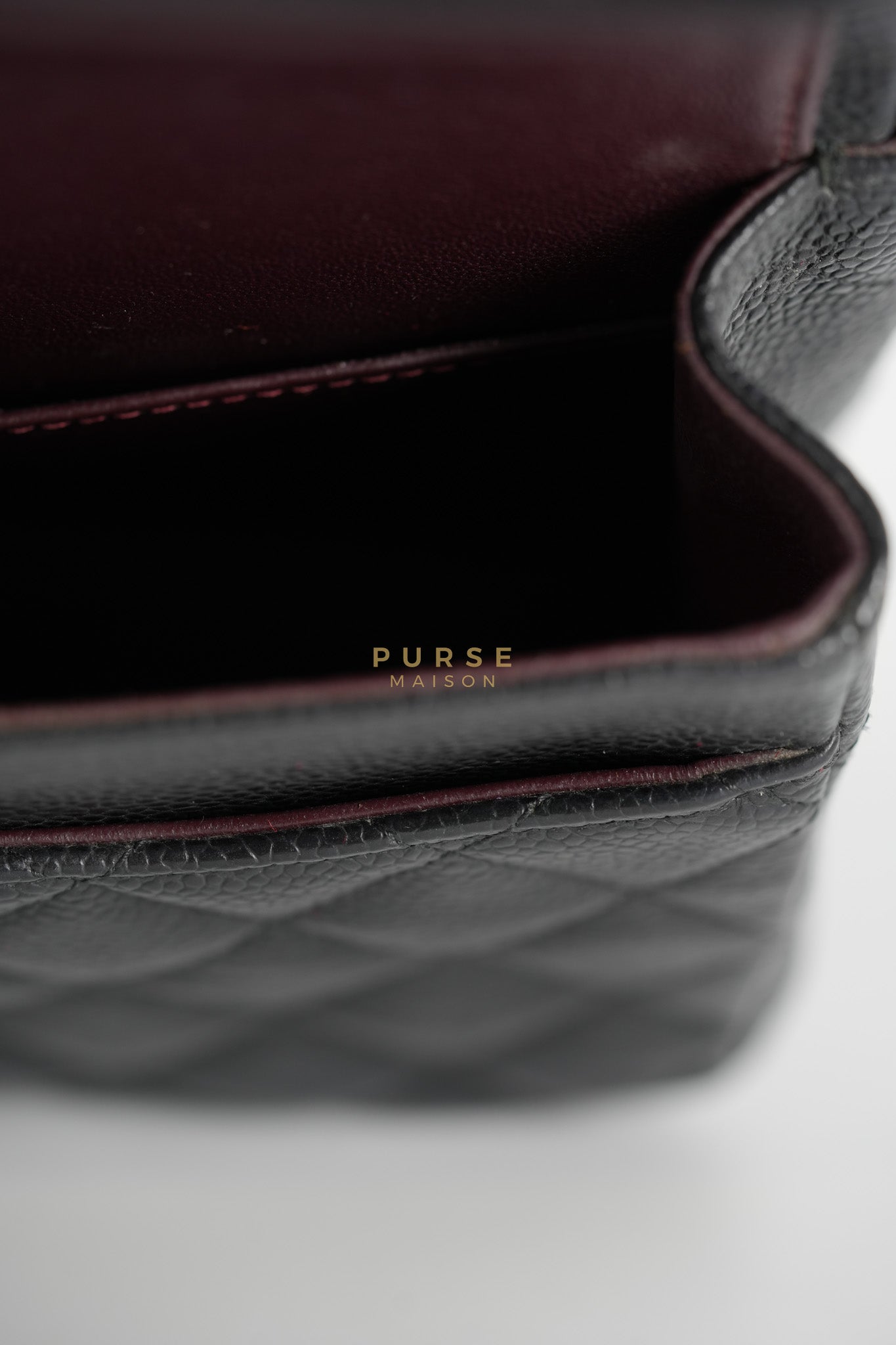 Classic Double Flap Medium in Black Caviar Leather & Gold Hardware Series 18 | Purse Maison Luxury Bags Shop