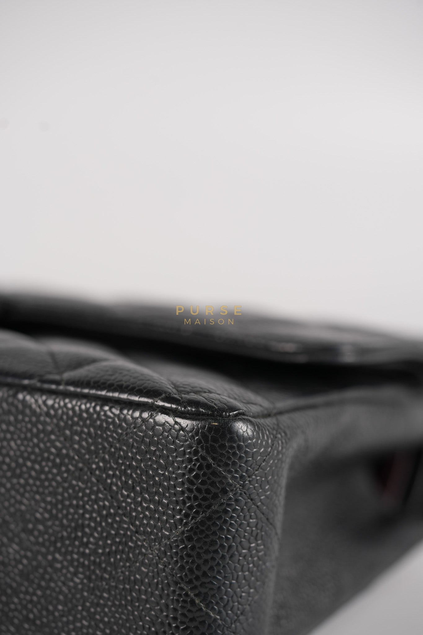 Classic Double Flap Medium in Black Caviar Leather & Gold Hardware Series 18 | Purse Maison Luxury Bags Shop