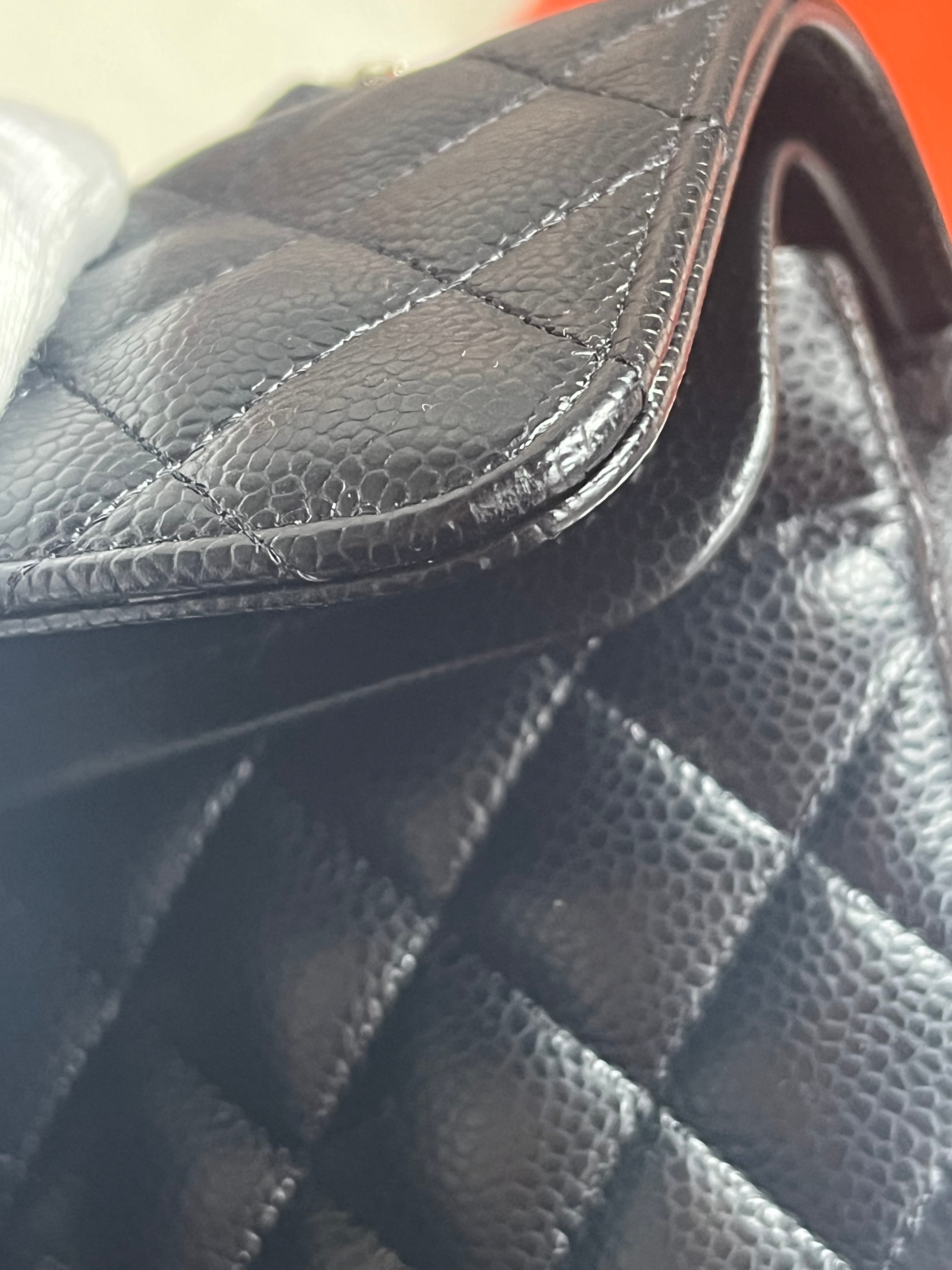 Classic Double Flap Medium in Black Caviar Leather & Silver Hardware (Microchip) | Purse Maison Luxury Bags Shop