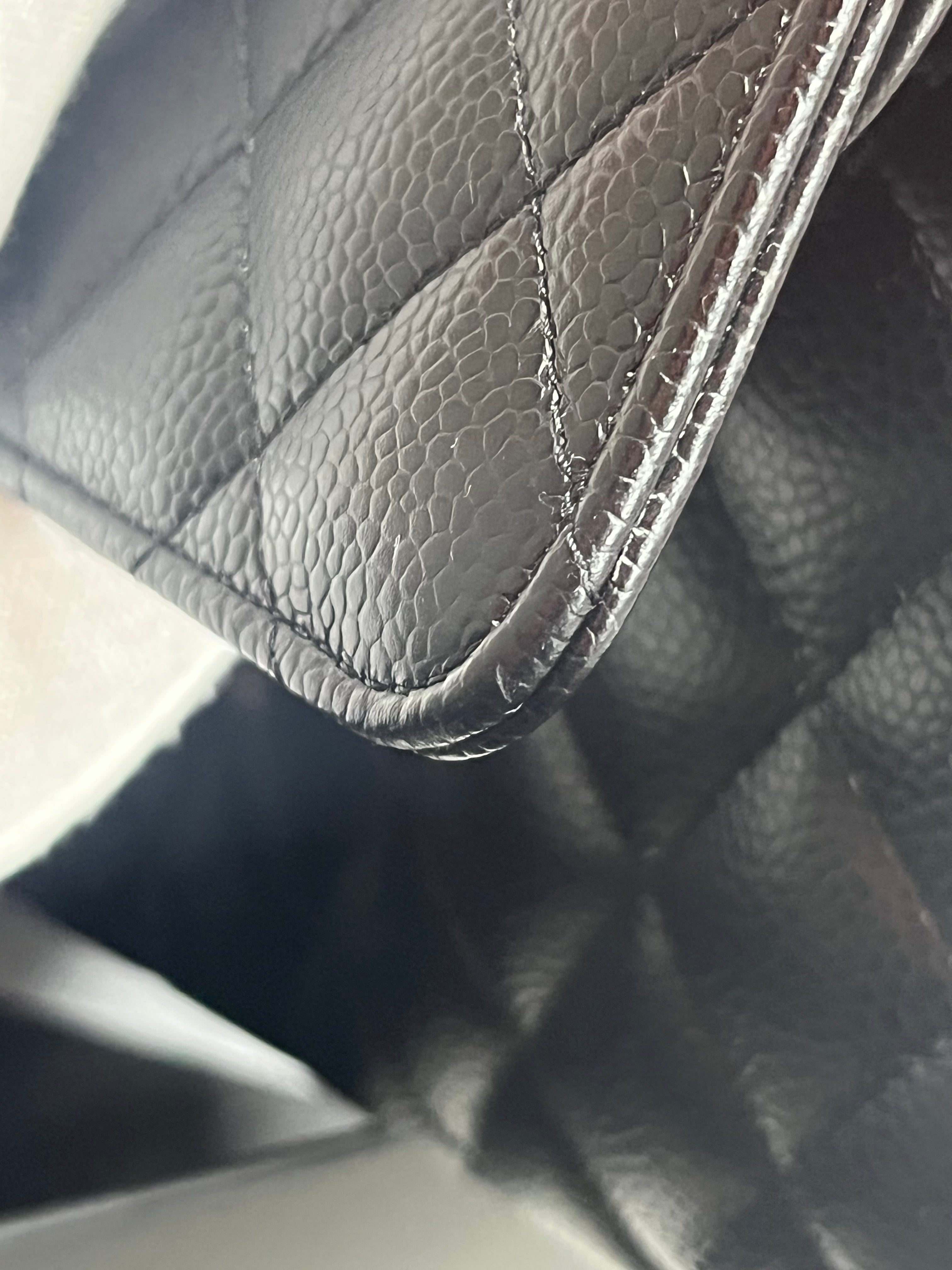 Classic Double Flap Medium in Black Caviar Leather & Silver Hardware (Microchip) | Purse Maison Luxury Bags Shop
