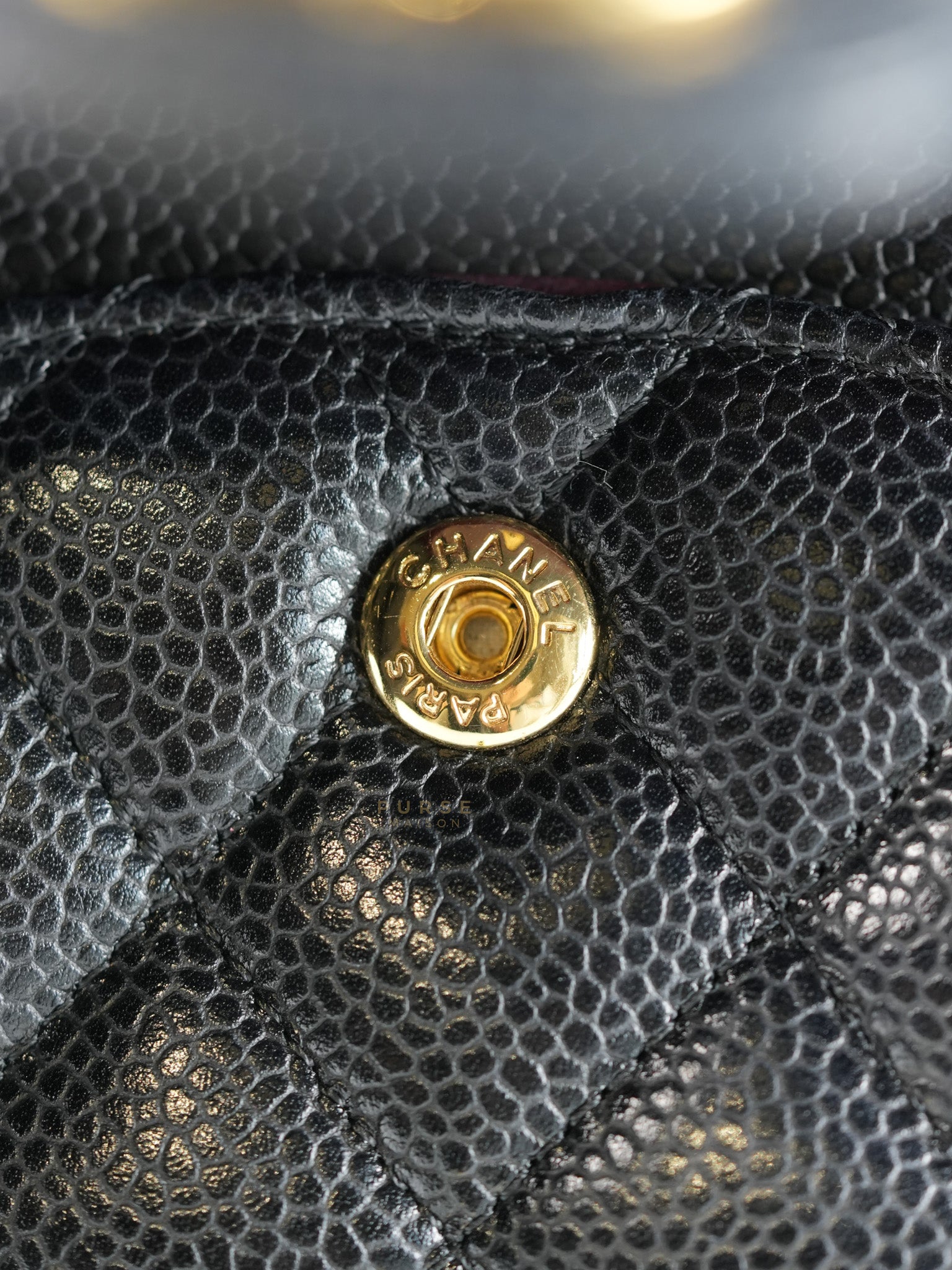 Classic Double Flap Medium In Black Caviar Leather with Gold Hardware(Series 20) | Purse Maison Luxury Bags Shop