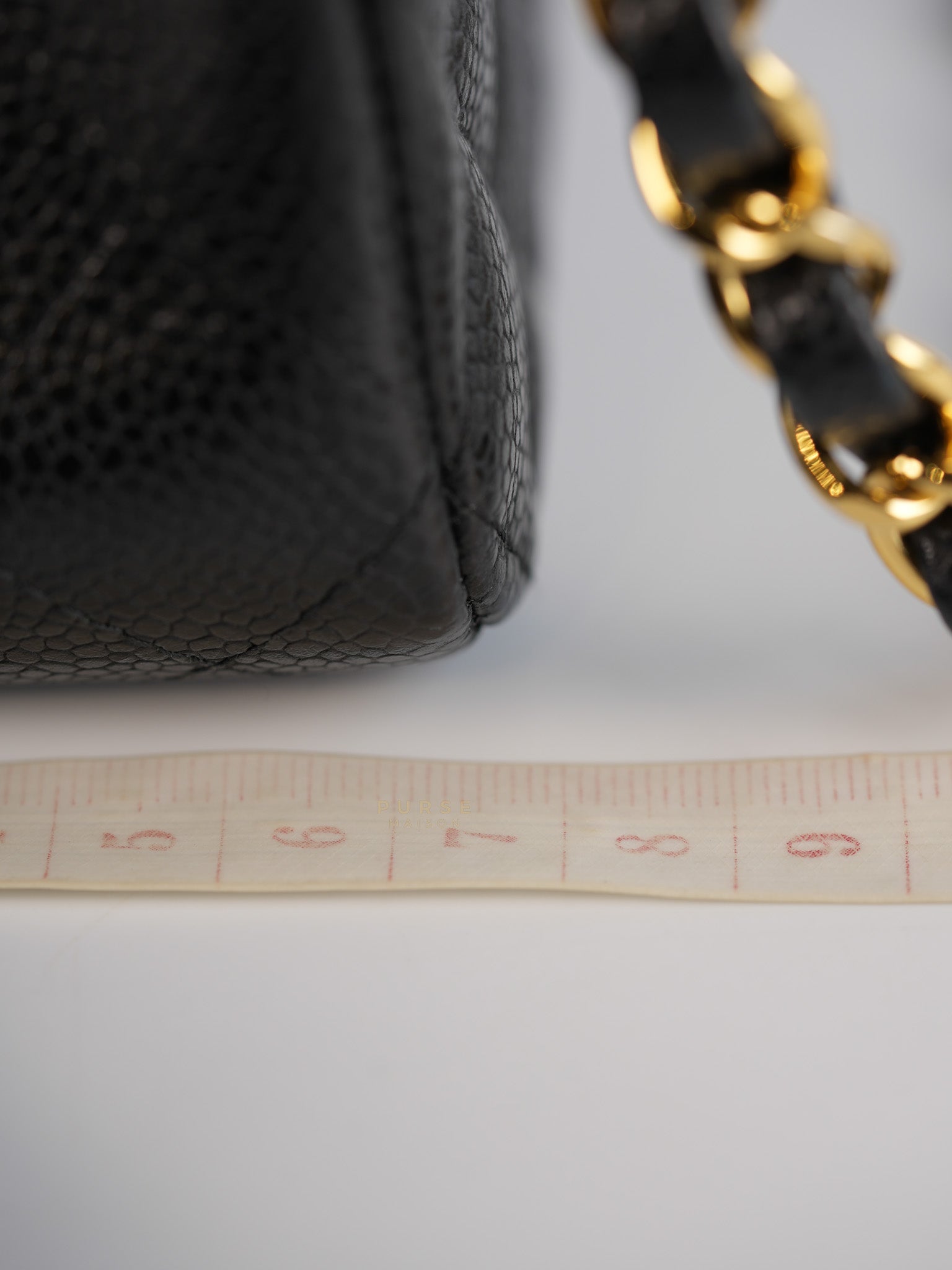 Classic Double Flap Medium In Black Caviar Leather with Gold Hardware(Series 20) | Purse Maison Luxury Bags Shop