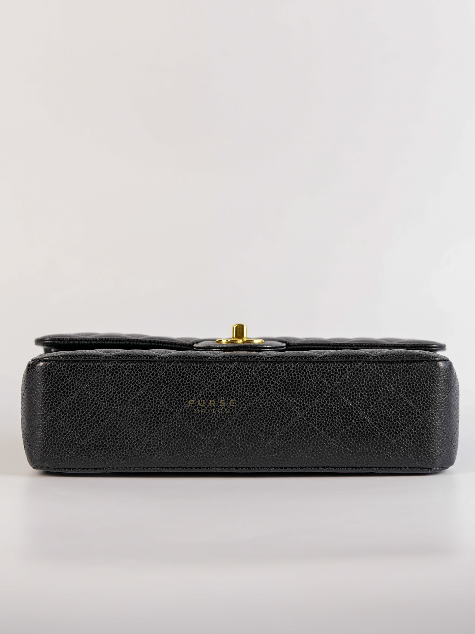 Classic Double Flap Medium In Black Caviar Leather with Gold Hardware(Series 20) | Purse Maison Luxury Bags Shop