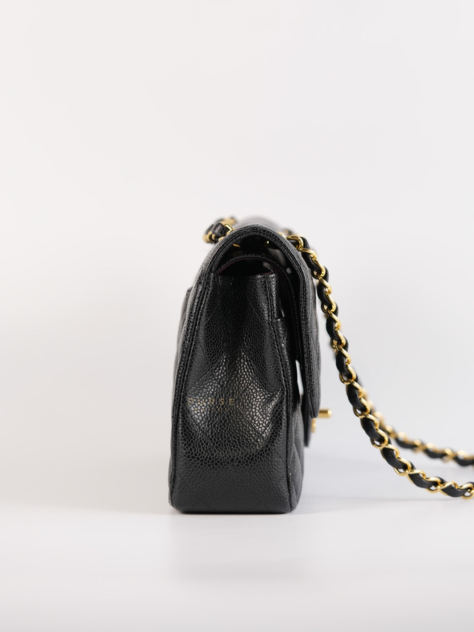 Classic Double Flap Medium In Black Caviar Leather with Gold Hardware(Series 20) | Purse Maison Luxury Bags Shop