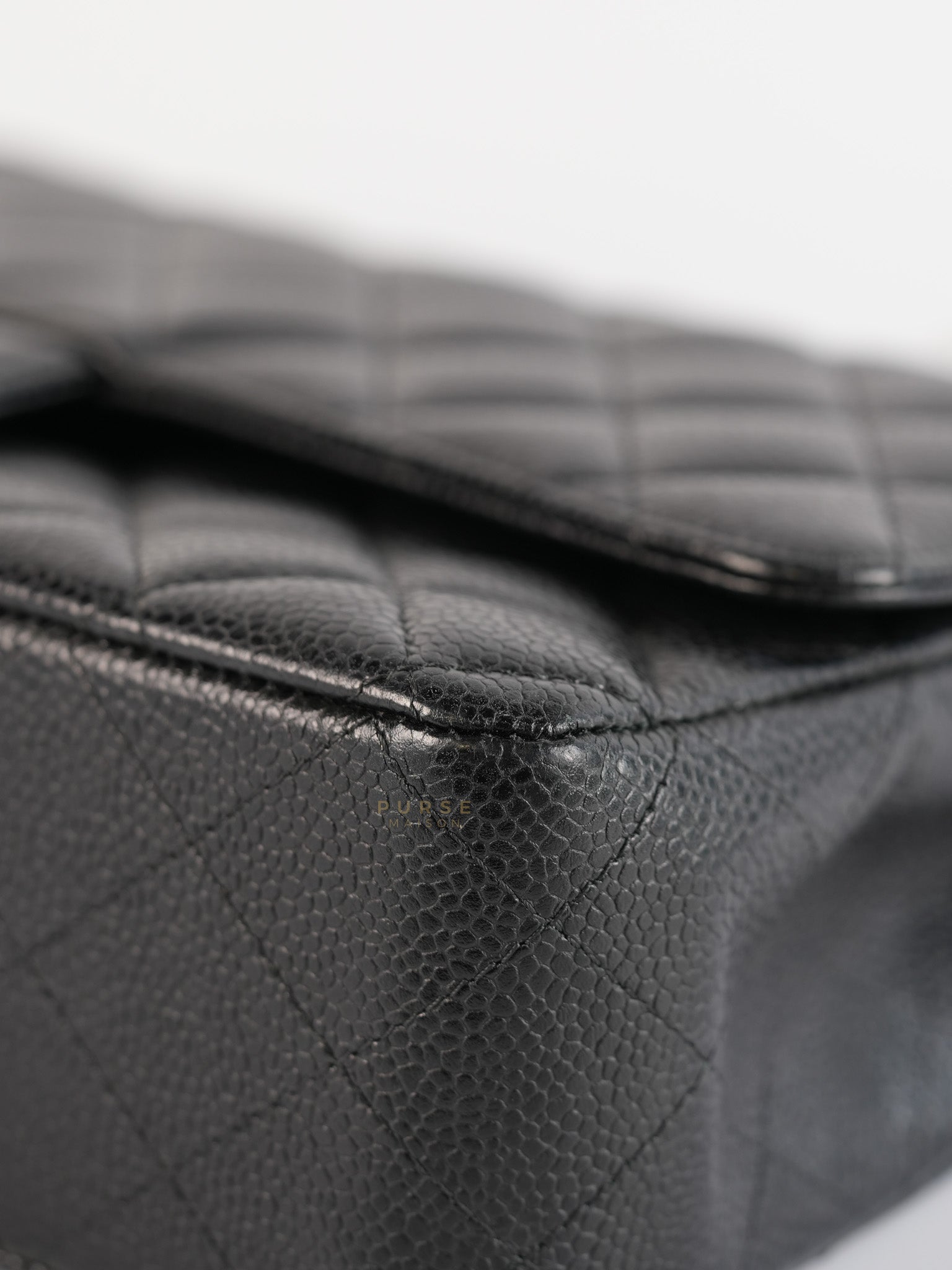 Classic Double Flap Medium In Black Caviar Leather with Gold Hardware(Series 20) | Purse Maison Luxury Bags Shop