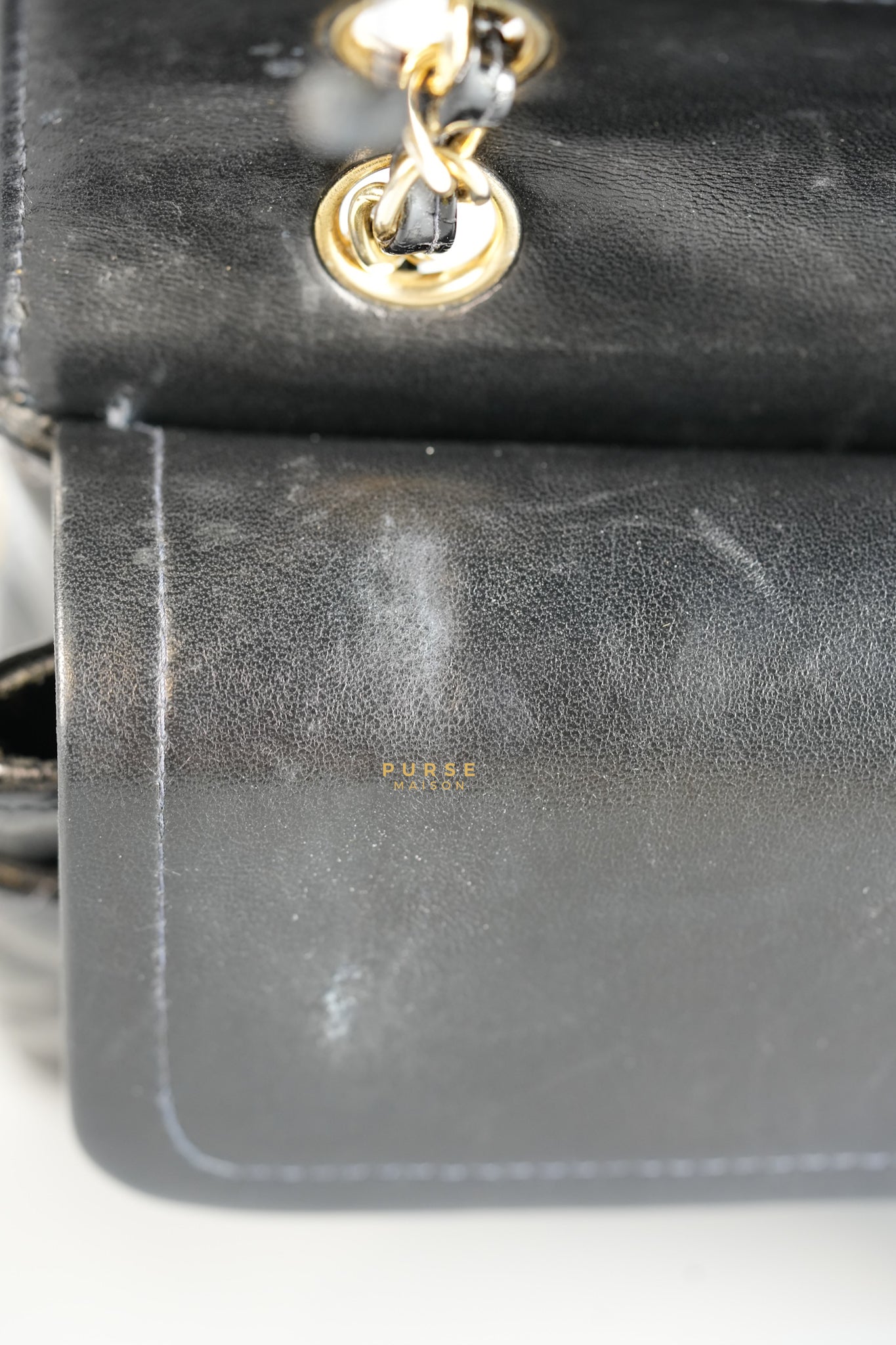 Classic Double Flap Medium in Black Patent Leather and Gold Hardware Series 7 | Purse Maison Luxury Bags Shop