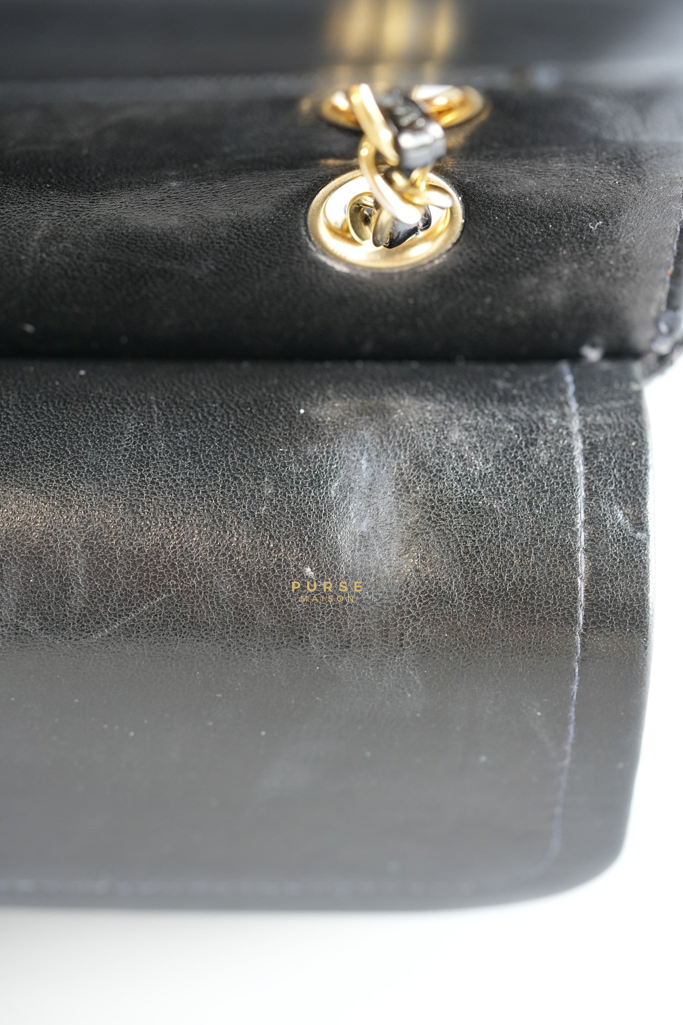 Classic Double Flap Medium in Black Patent Leather and Gold Hardware Series 7 | Purse Maison Luxury Bags Shop