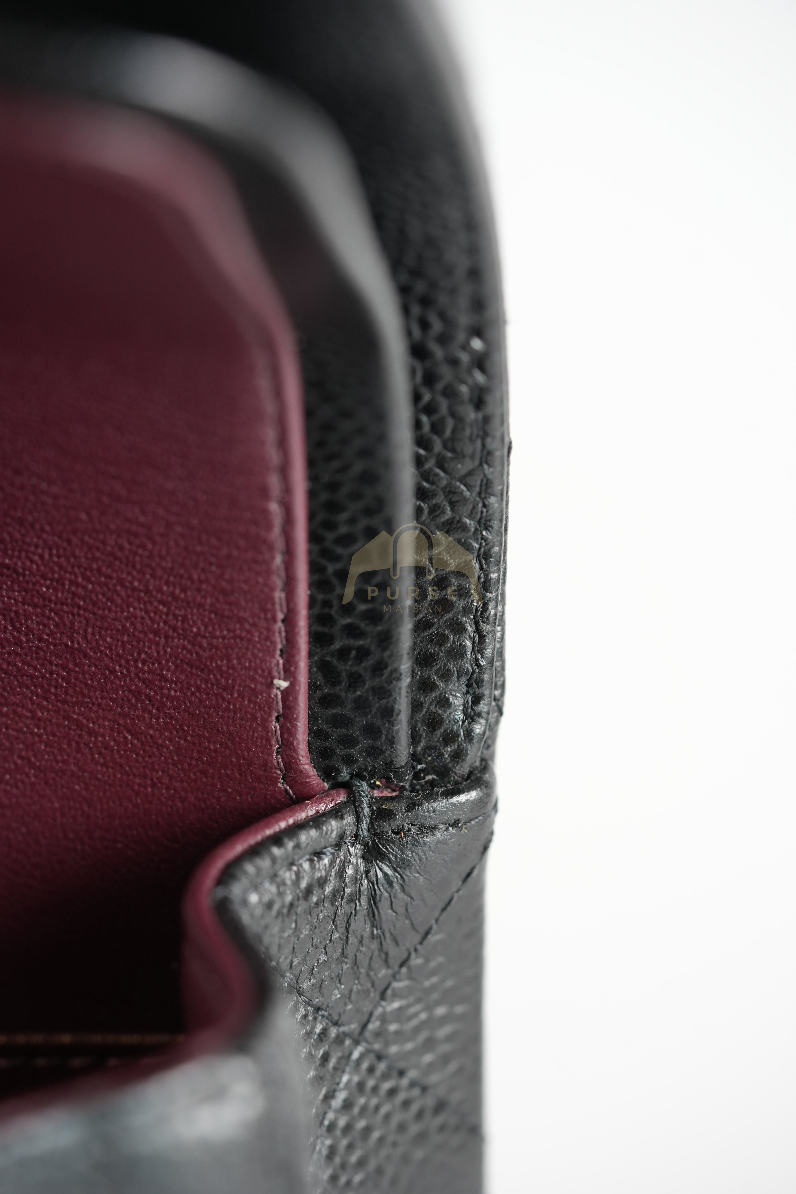 Classic Double Flap Medium in Black Quilted Caviar Leather and Gold Hardware Series 25 | Purse Maison Luxury Bags Shop