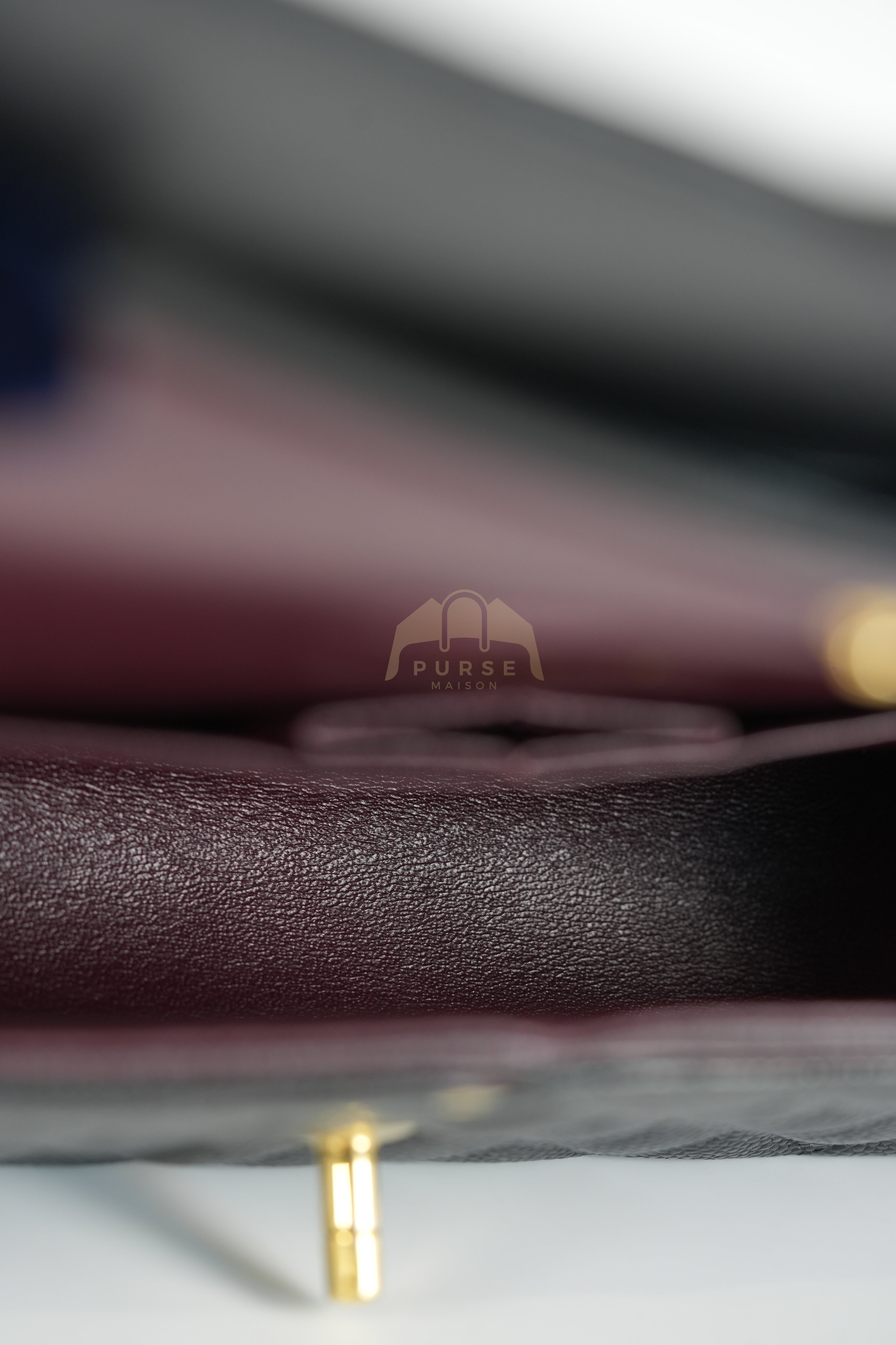 Classic Double Flap Medium in Black Quilted Caviar Leather and Gold Hardware Series 25 | Purse Maison Luxury Bags Shop