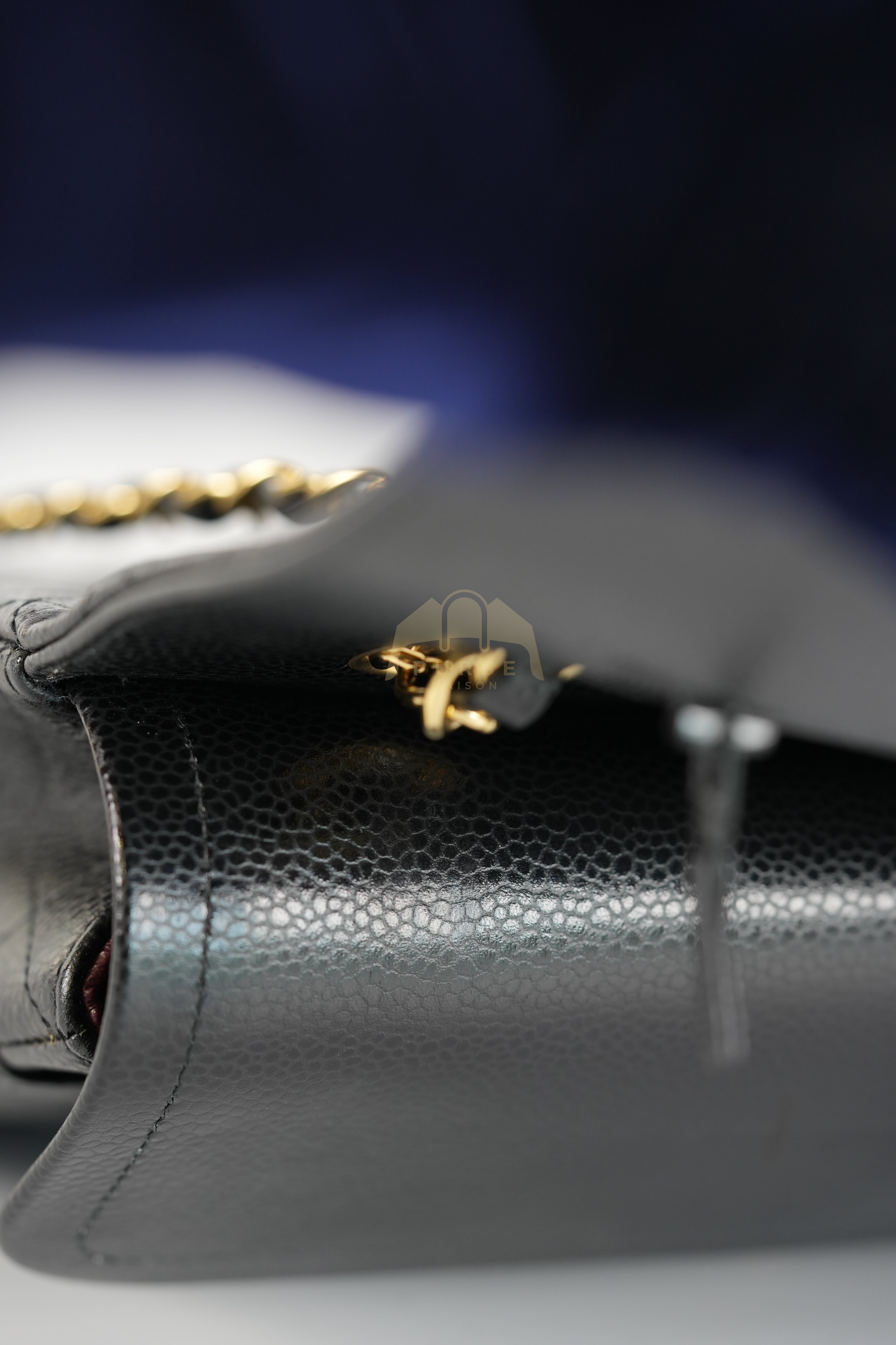 Classic Double Flap Medium in Black Quilted Caviar Leather and Gold Hardware Series 25 | Purse Maison Luxury Bags Shop