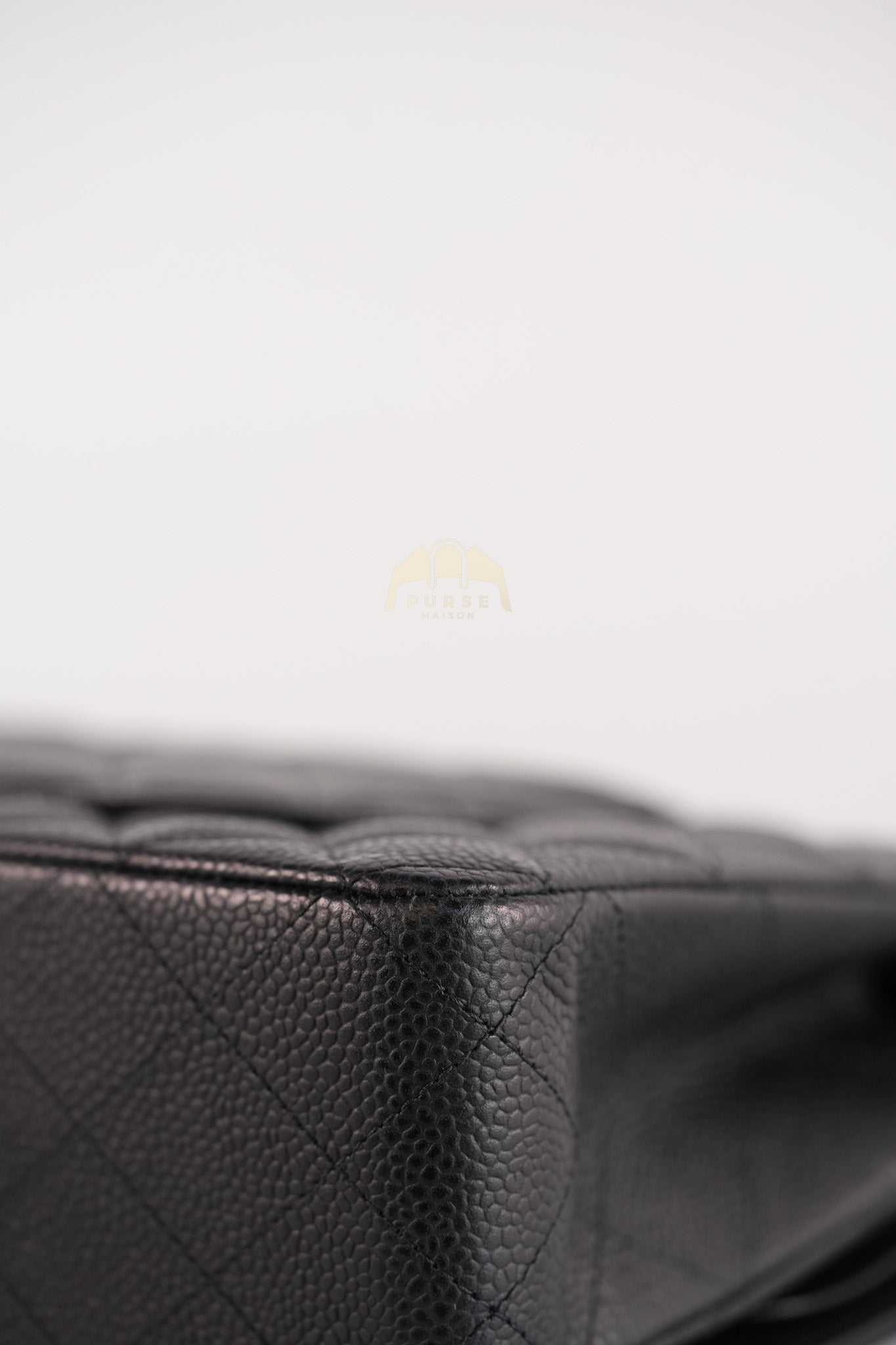 Classic Double Flap Medium in Black Quilted Caviar Leather and Gold Hardware Series 28 | Purse Maison Luxury Bags Shop