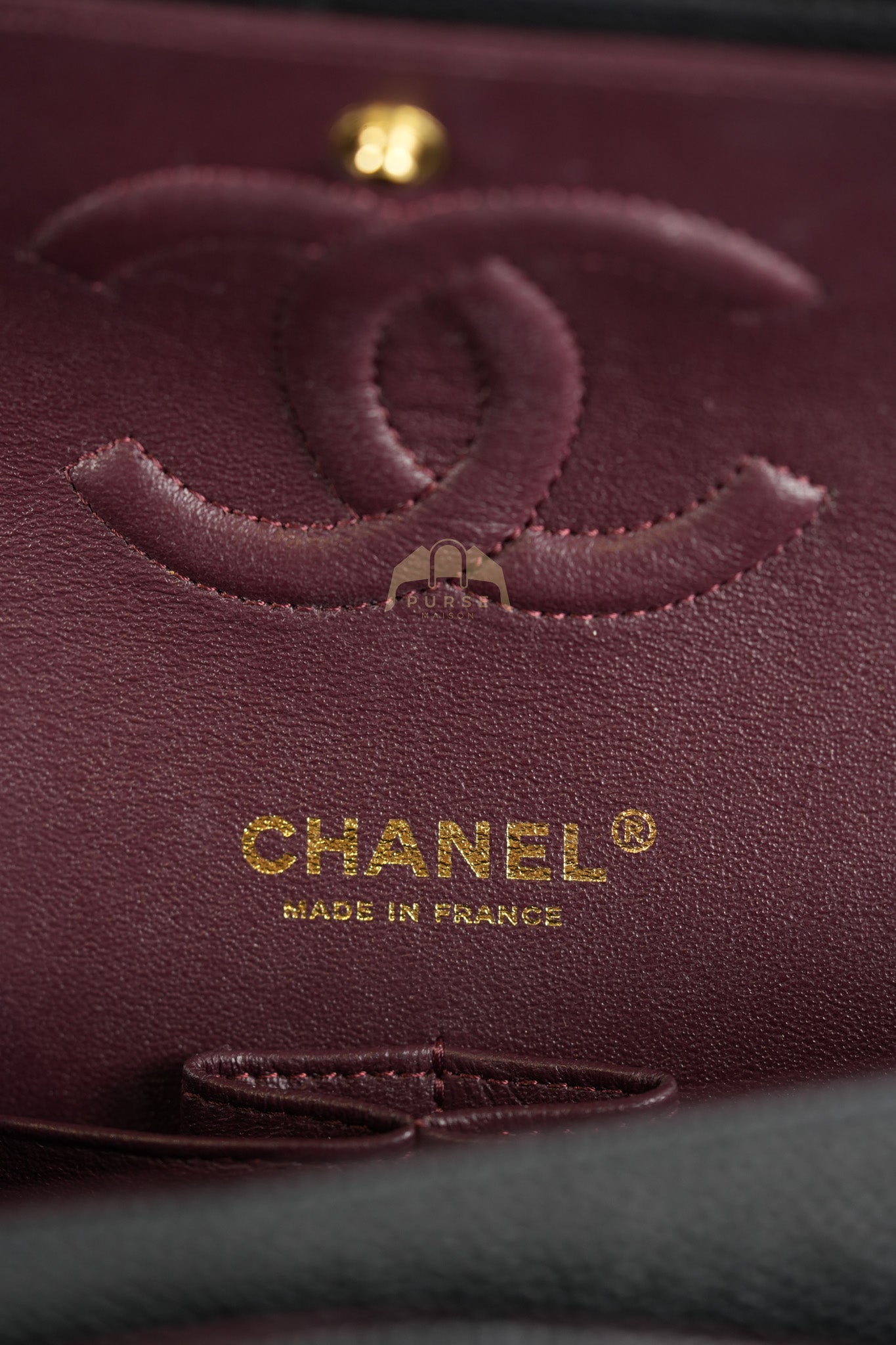 Classic Double Flap Medium in Black Quilted Caviar Leather and Gold Hardware Series 28 | Purse Maison Luxury Bags Shop