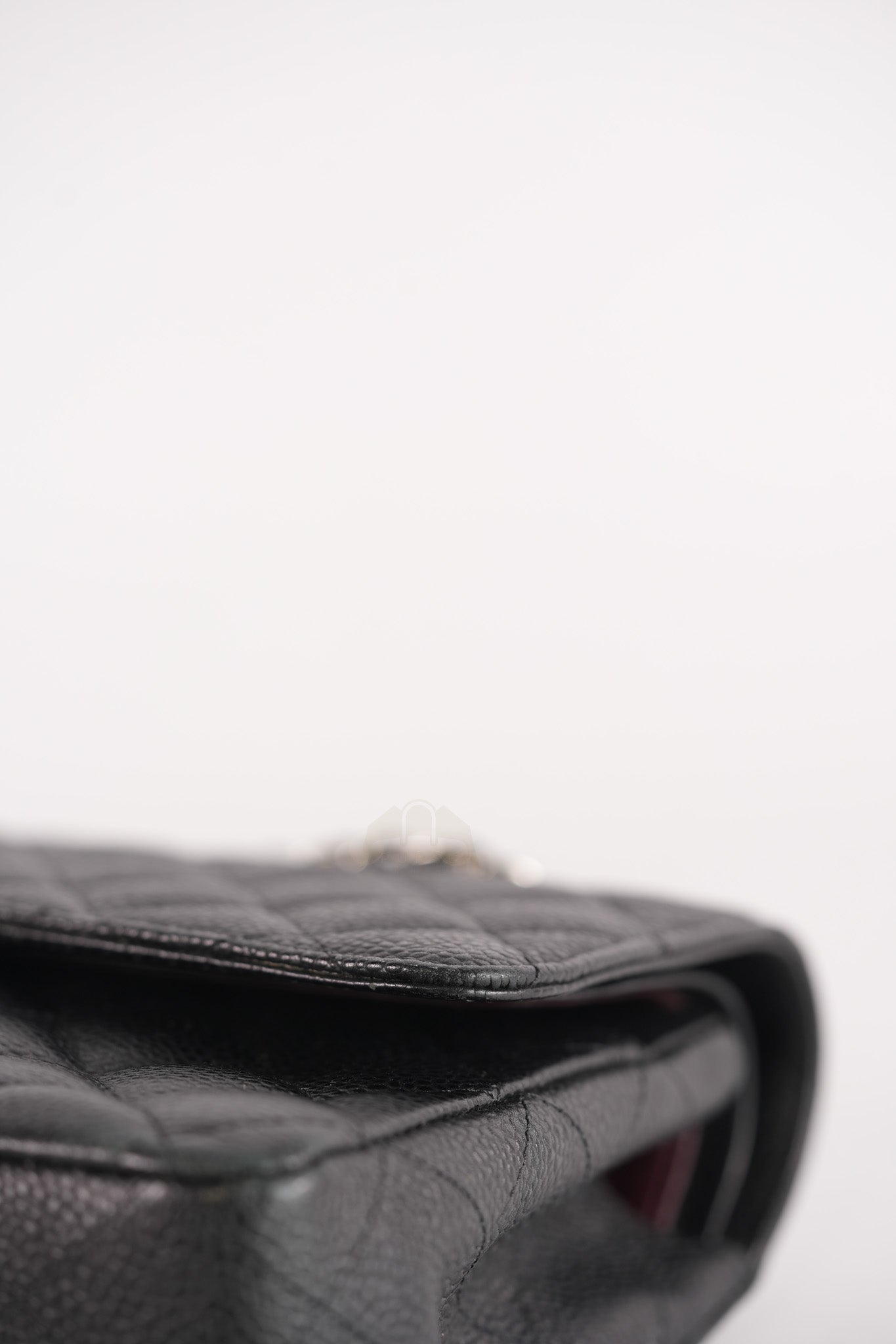 Classic Double Flap Medium in Black Quilted Caviar Leather and Silver Hardware Series 17 | Purse Maison Luxury Bags Shop