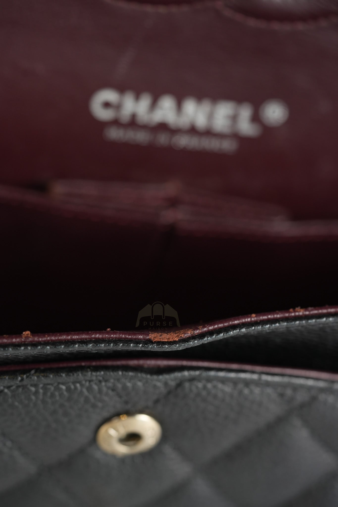 Classic Double Flap Medium in Black Quilted Caviar Leather and Silver Hardware Series 17 | Purse Maison Luxury Bags Shop