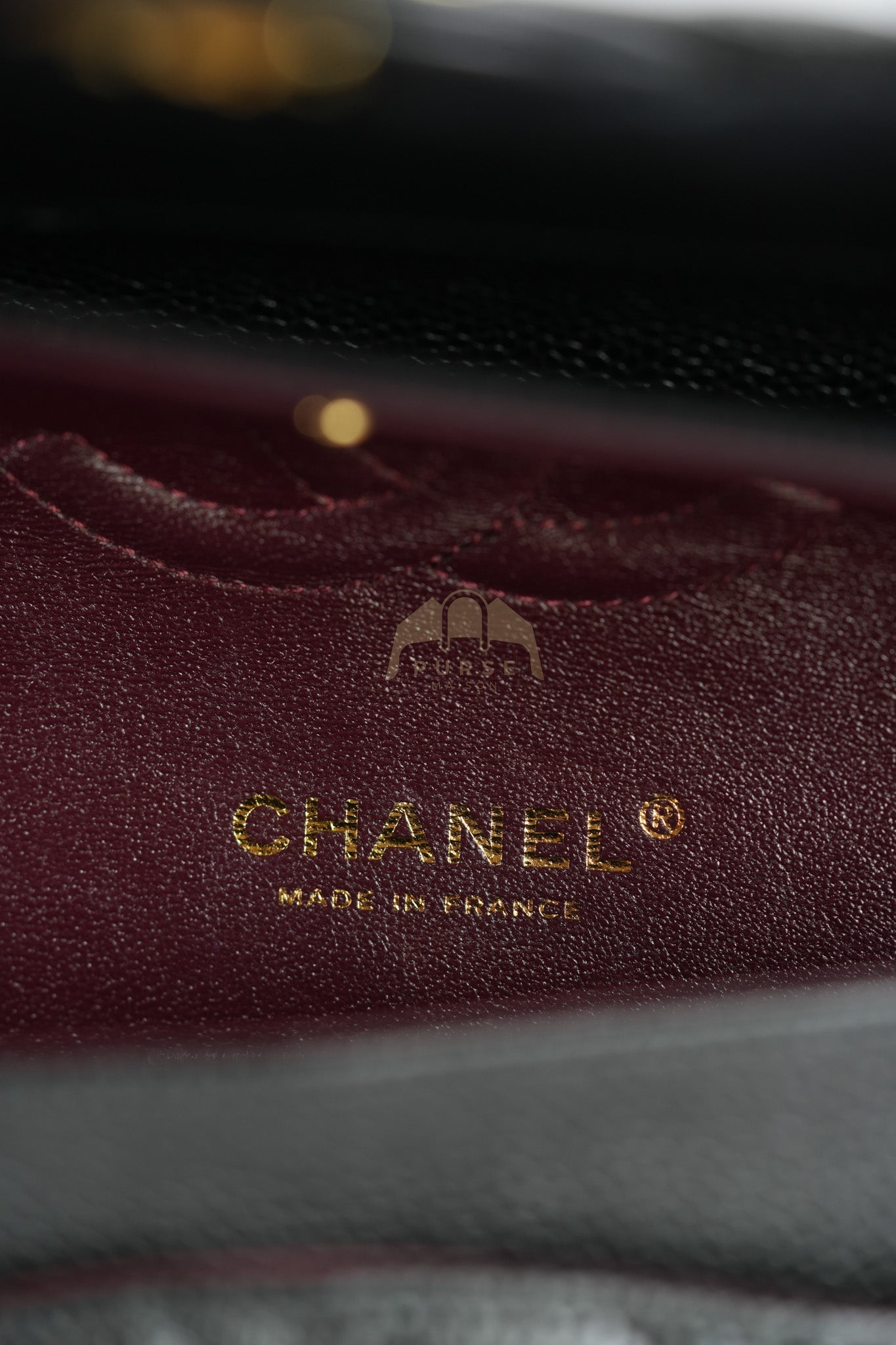 Classic Double Flap Medium in Black Quilted Caviar Leather & Gold Hardware Series 23 | Purse Maison Luxury Bags Shop