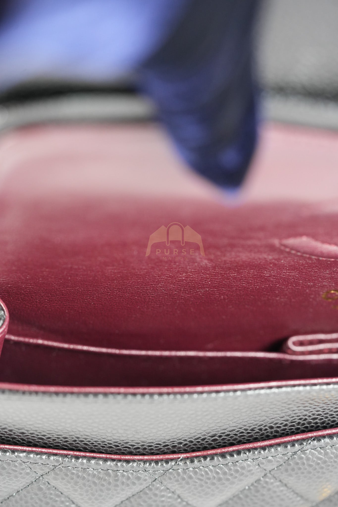 Classic Double Flap Medium in Black Quilted Caviar Leather & Gold Hardware Series 23 | Purse Maison Luxury Bags Shop