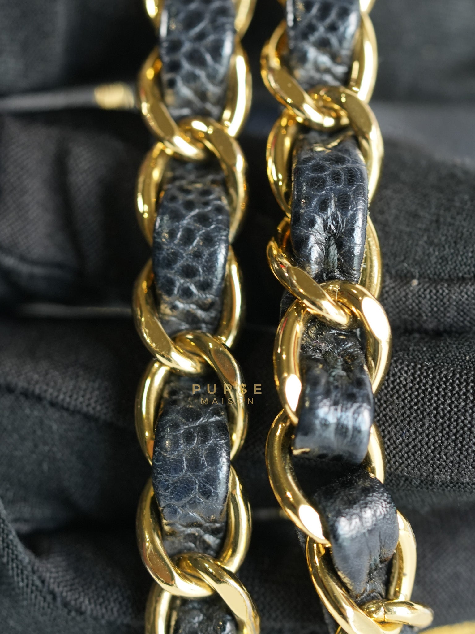 Classic Double Flap Medium in Black Quilted Caviar Leather & Gold Hardware Series 25 | Purse Maison Luxury Bags Shop