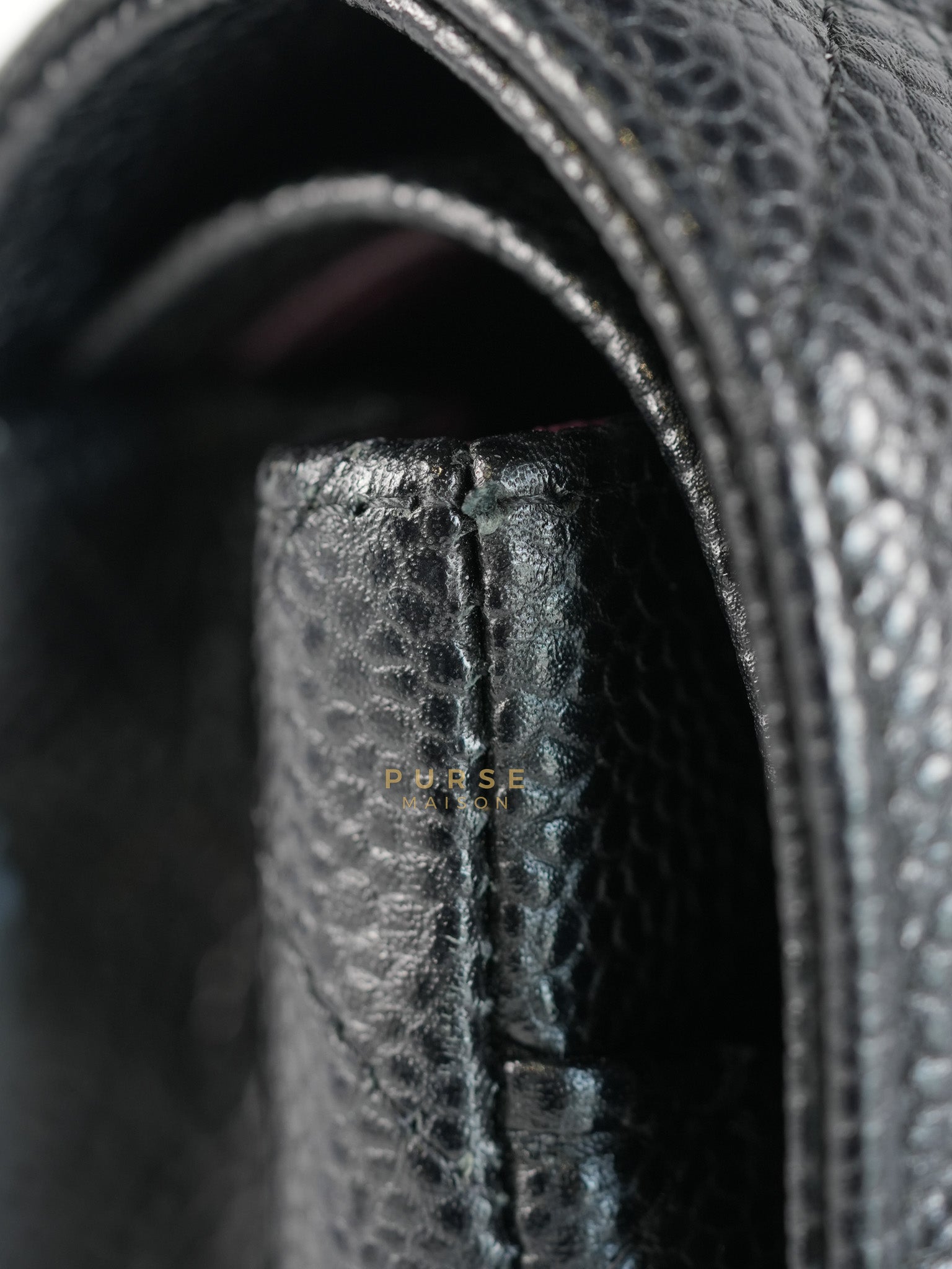 Classic Double Flap Medium in Black Quilted Caviar Leather & Gold Hardware Series 25 | Purse Maison Luxury Bags Shop