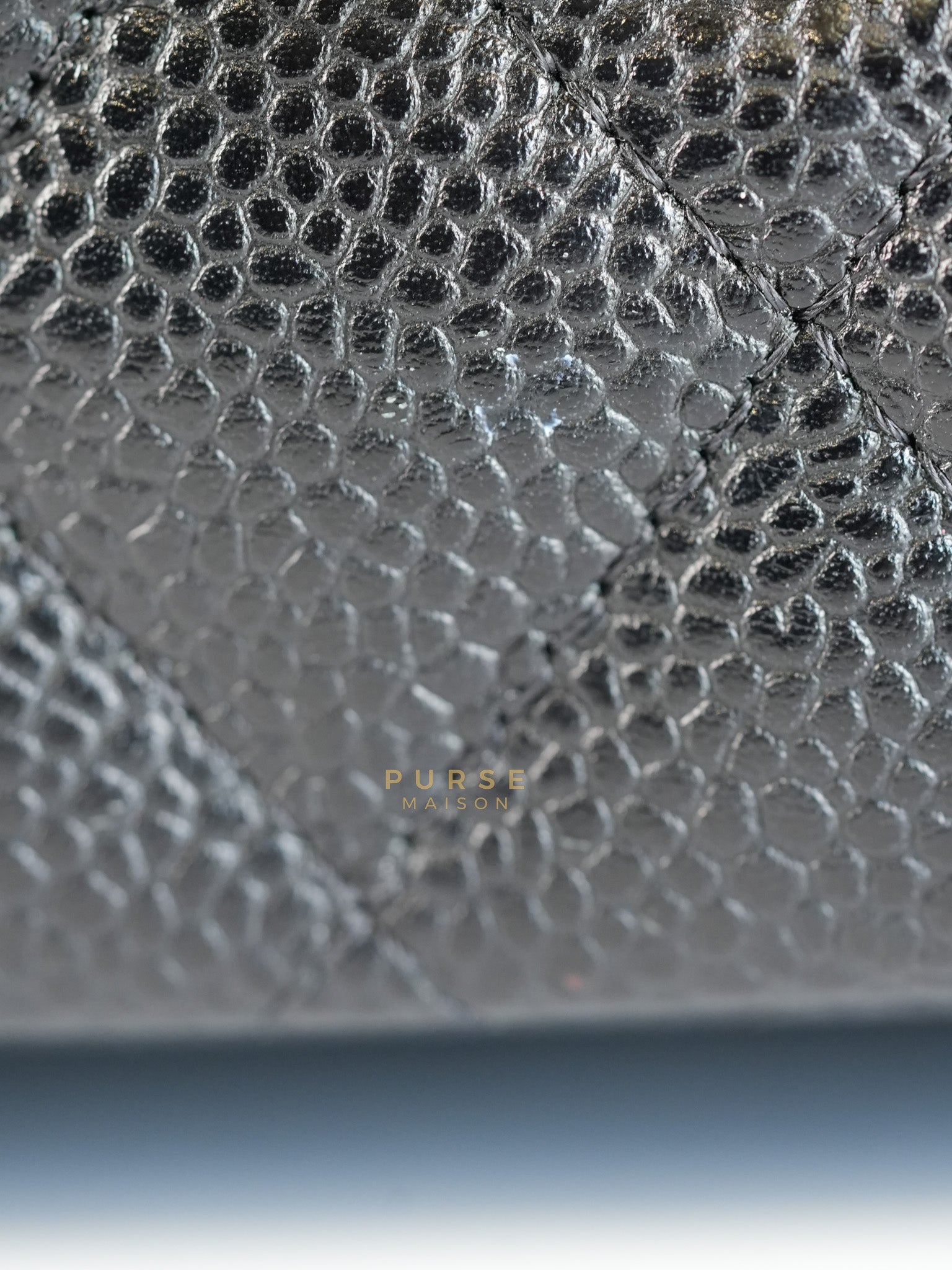 Classic Double Flap Medium in Black Quilted Caviar Leather & Gold Hardware Series 25 | Purse Maison Luxury Bags Shop
