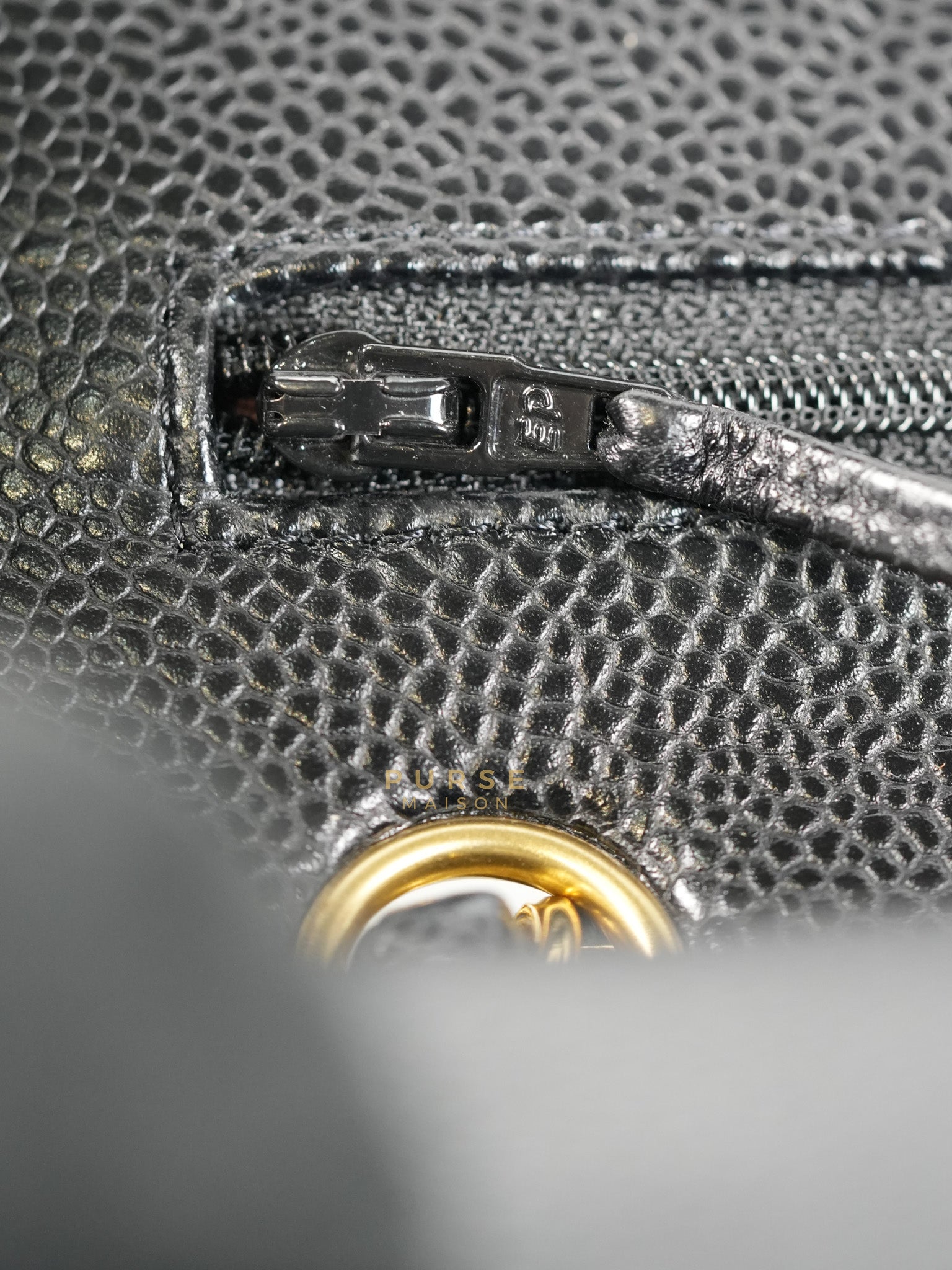 Classic Double Flap Medium in Black Quilted Caviar Leather & Gold Hardware Series 25 | Purse Maison Luxury Bags Shop
