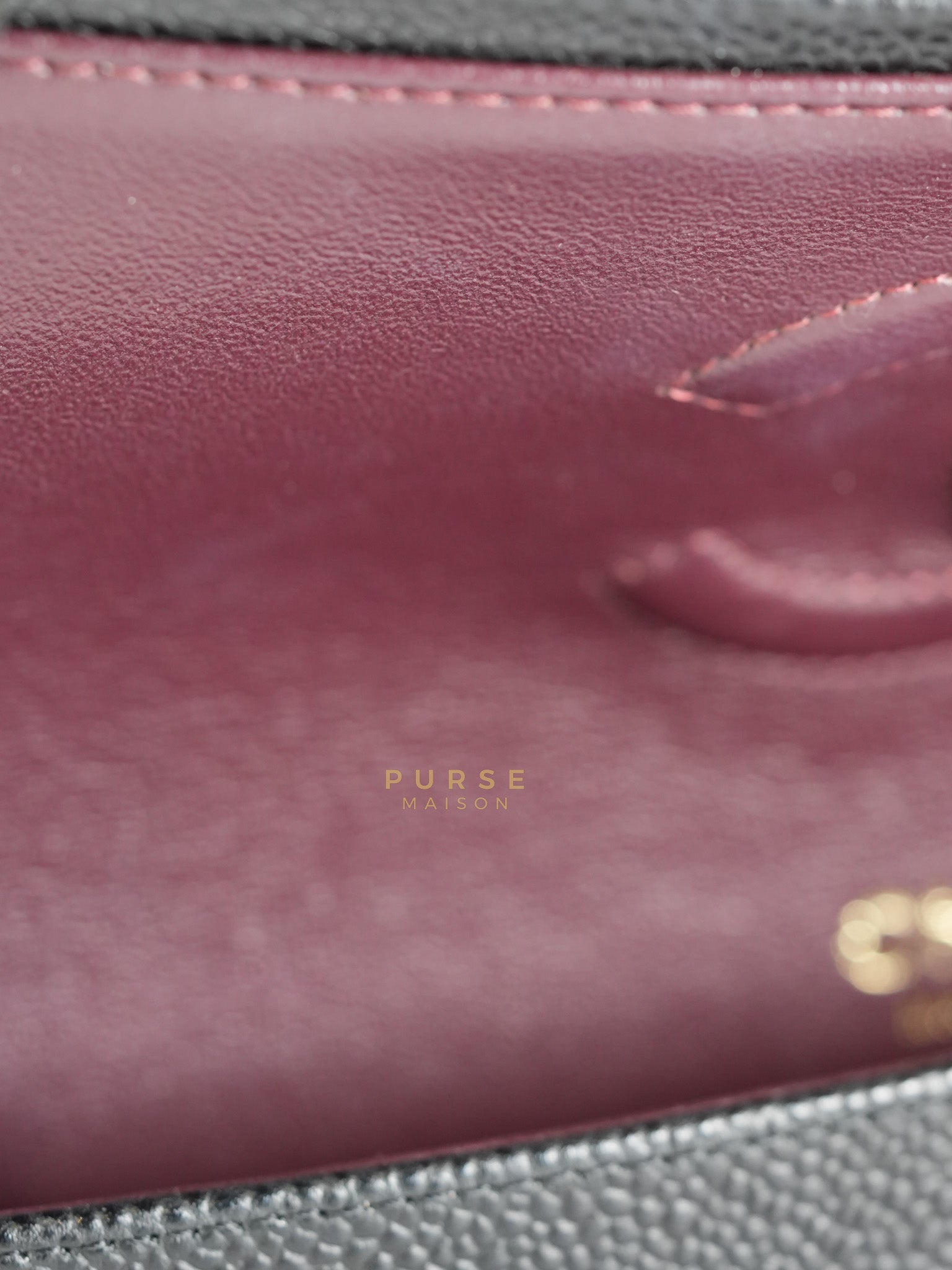 Classic Double Flap Medium in Black Quilted Caviar Leather & Gold Hardware Series 25 | Purse Maison Luxury Bags Shop