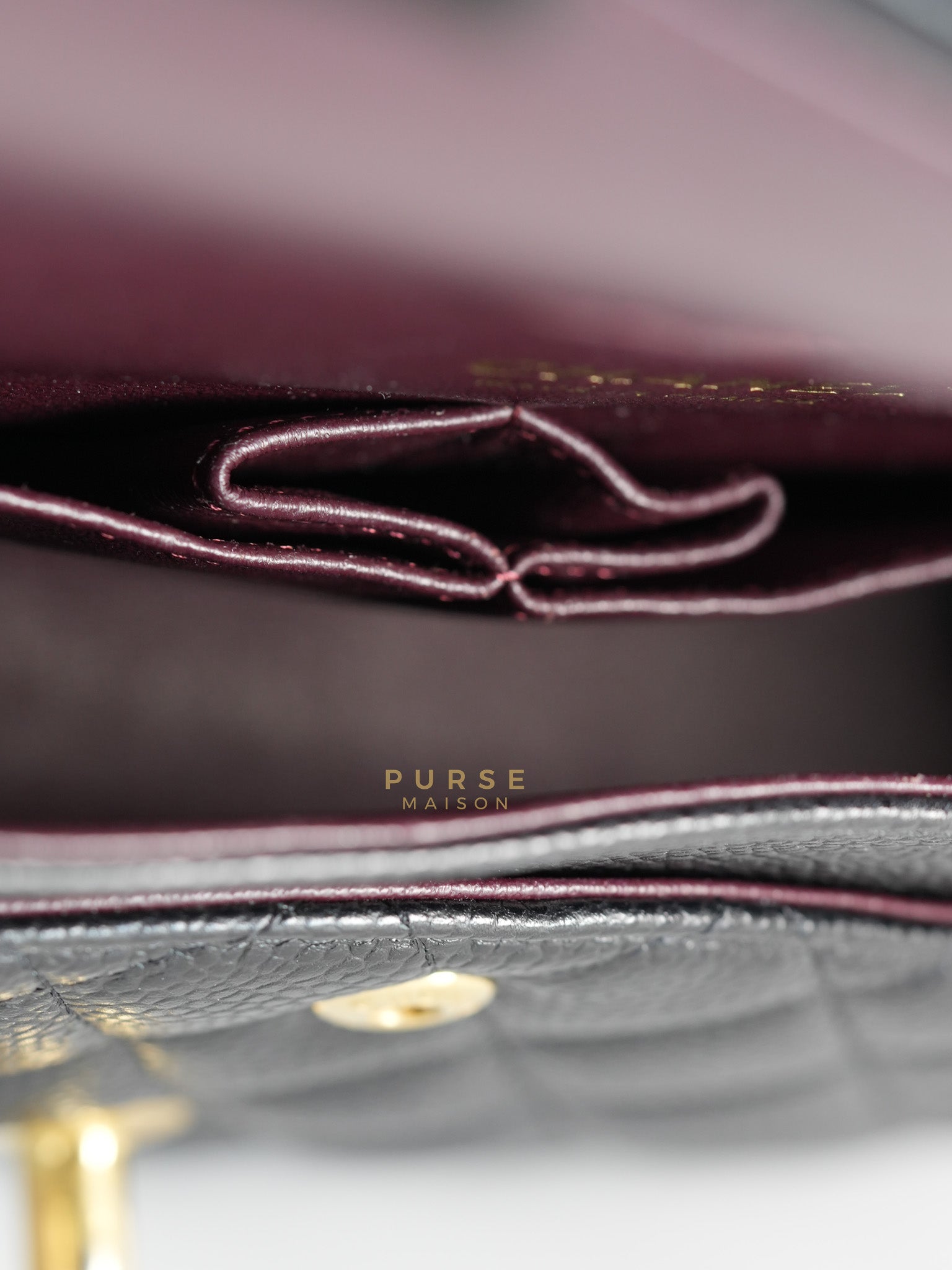 Classic Double Flap Medium in Black Quilted Caviar Leather & Gold Hardware Series 25 | Purse Maison Luxury Bags Shop