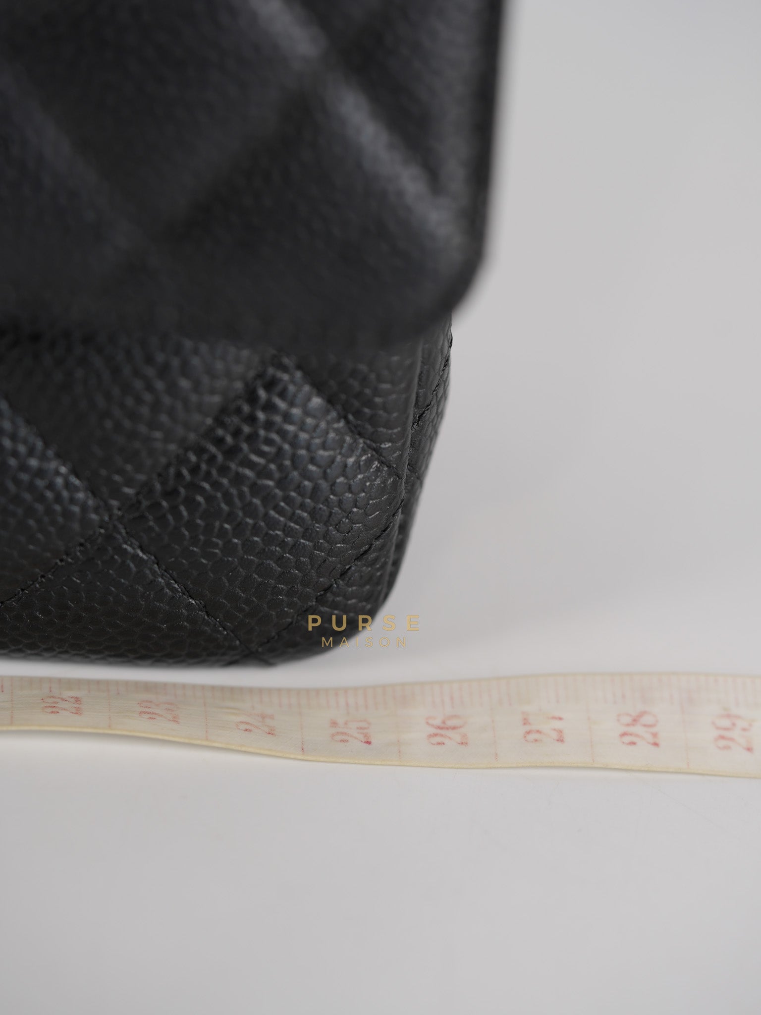 Classic Double Flap Medium in Black Quilted Caviar Leather & Gold Hardware Series 25 | Purse Maison Luxury Bags Shop