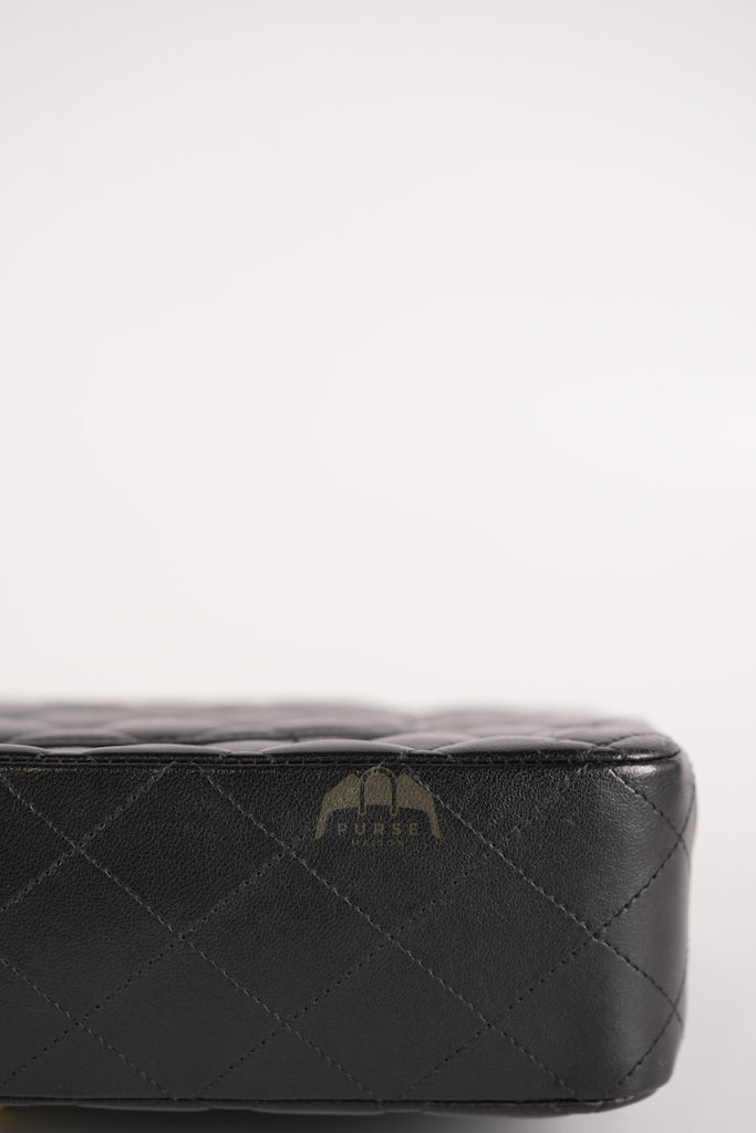Classic Double Flap Medium in Black Quilted Lambskin Leather and Gold Hardware Series 26 | Purse Maison Luxury Bags Shop