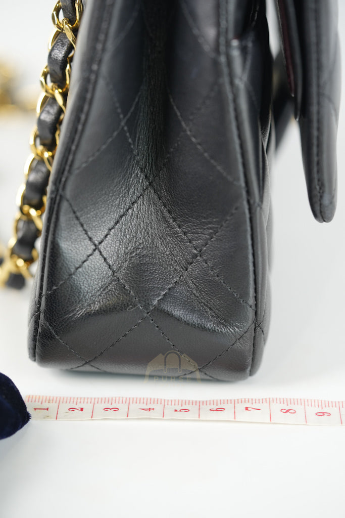 Classic Double Flap Medium in Black Quilted Lambskin Leather and Gold Hardware Series 26 | Purse Maison Luxury Bags Shop