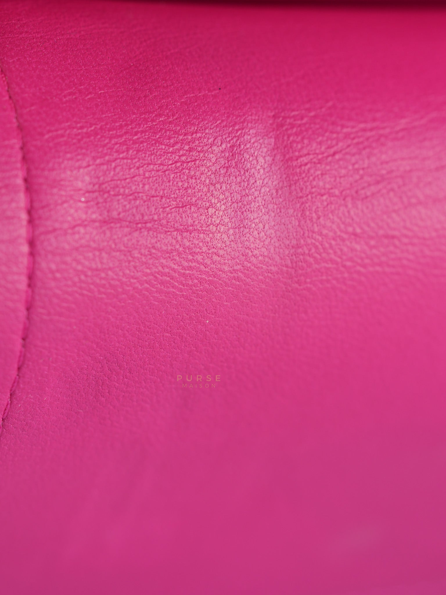Classic Double Flap Medium in Hot Pink Lambskin Leather Silver Hardware Series 19 | Purse Maison Luxury Bags Shop