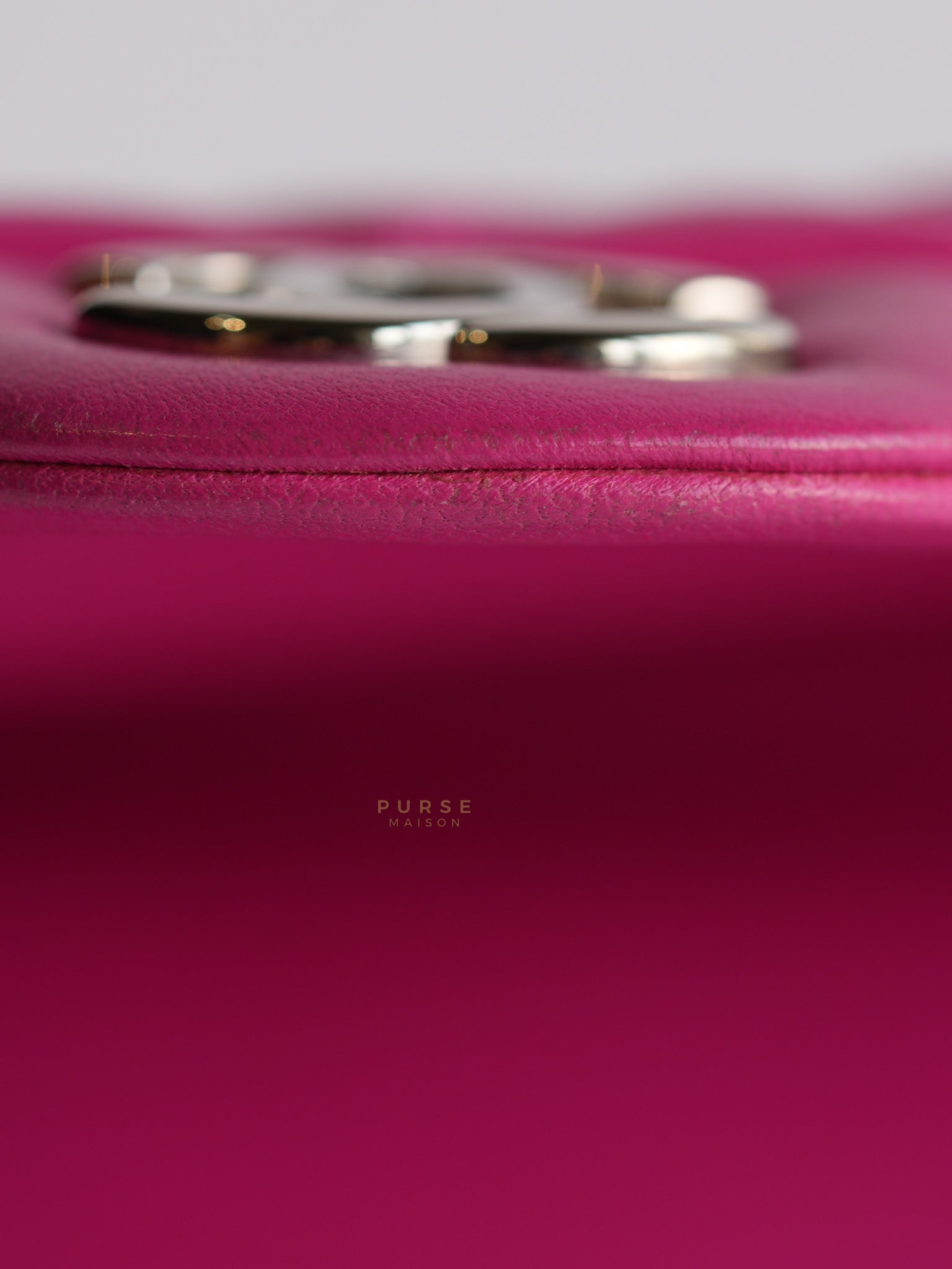 Classic Double Flap Medium in Hot Pink Lambskin Leather Silver Hardware Series 19 | Purse Maison Luxury Bags Shop