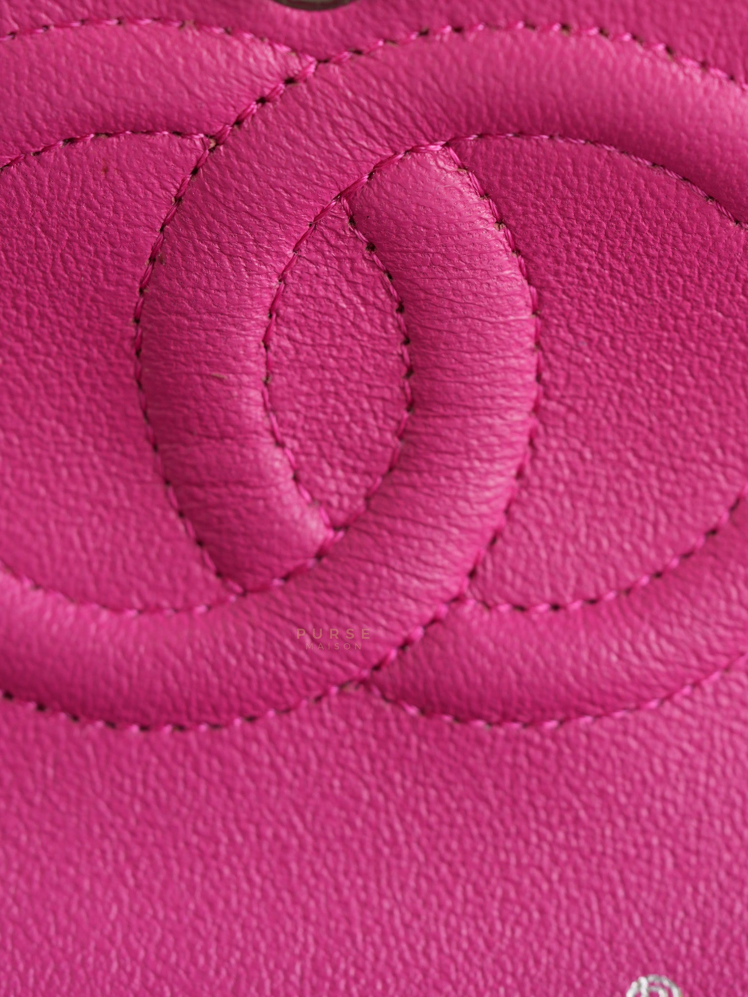 Classic Double Flap Medium in Hot Pink Lambskin Leather Silver Hardware Series 19 | Purse Maison Luxury Bags Shop