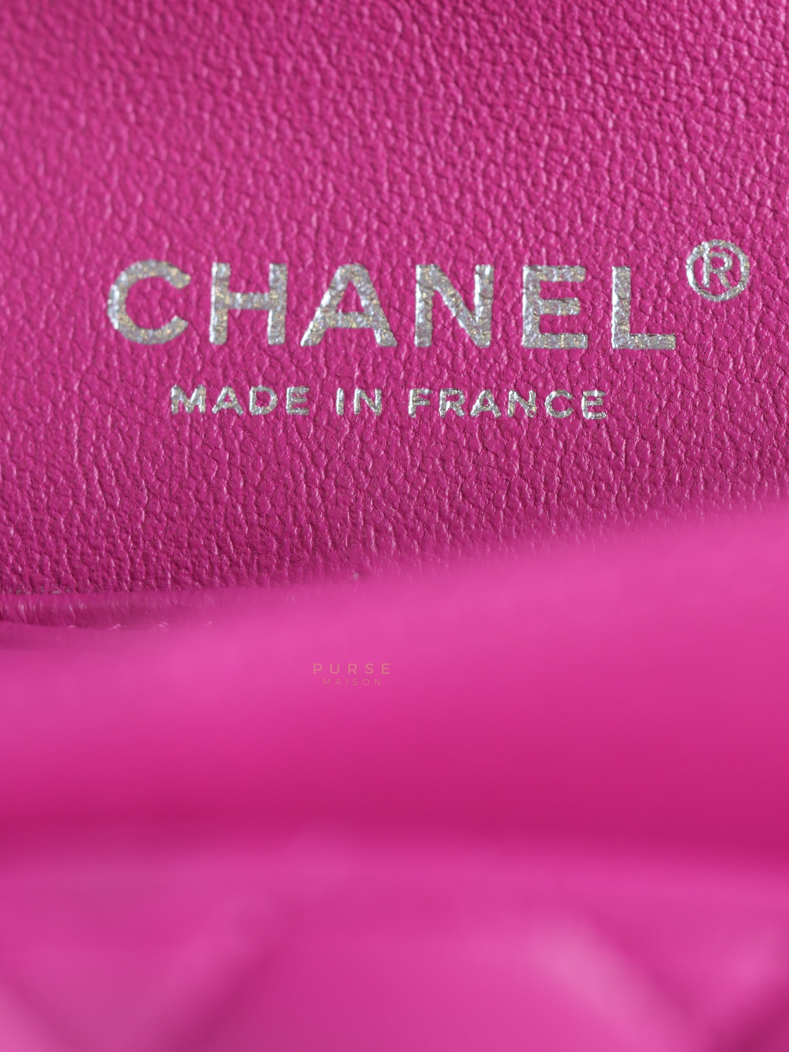 Classic Double Flap Medium in Hot Pink Lambskin Leather Silver Hardware Series 19 | Purse Maison Luxury Bags Shop