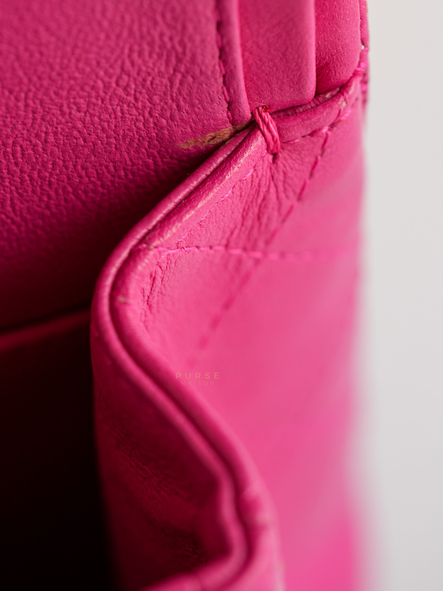 Classic Double Flap Medium in Hot Pink Lambskin Leather Silver Hardware Series 19 | Purse Maison Luxury Bags Shop