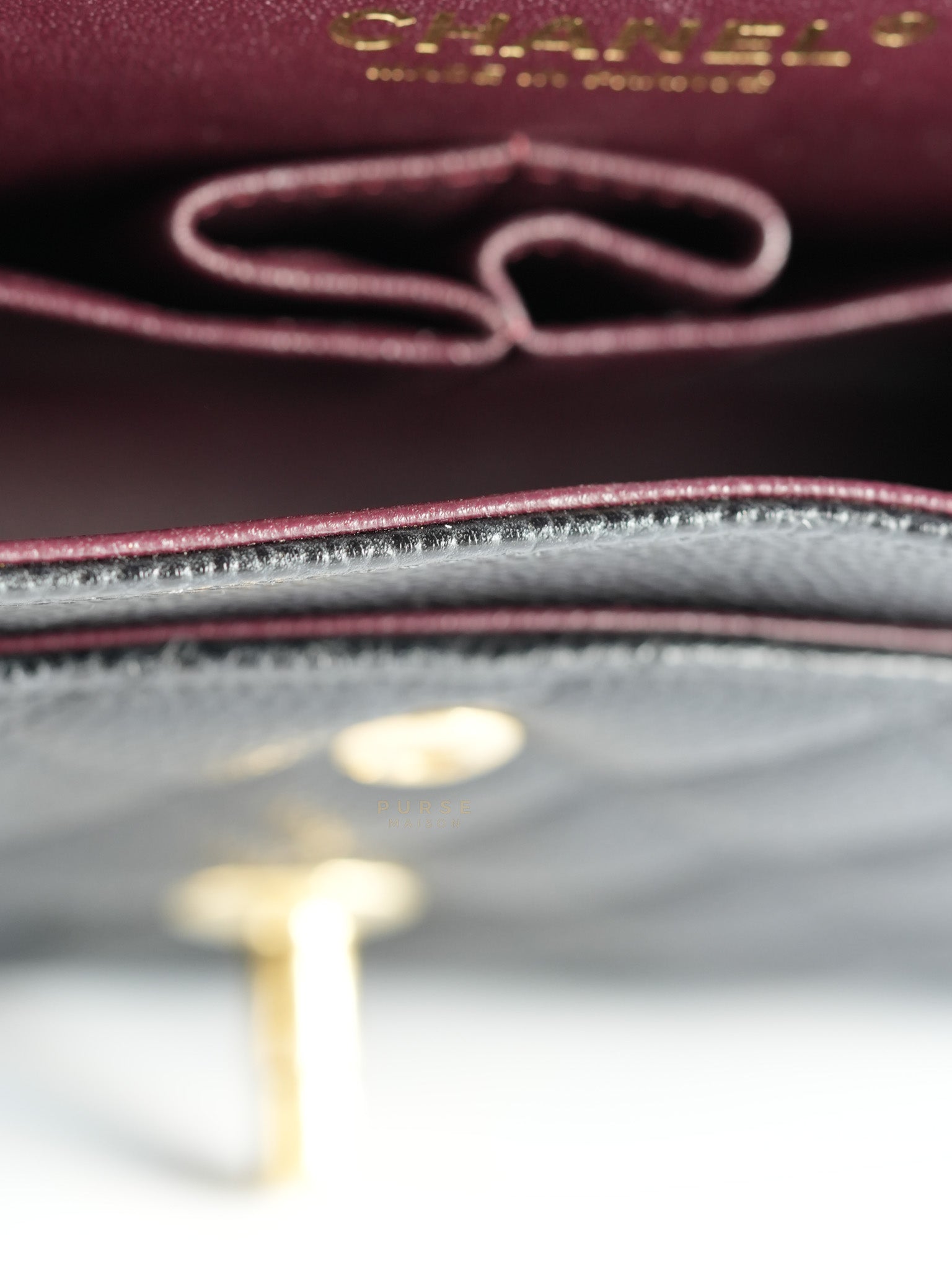 Classic Double Flap Medium Quilted Caviar Leather and Gold Hardware Series 25 | Purse Maison Luxury Bags Shop