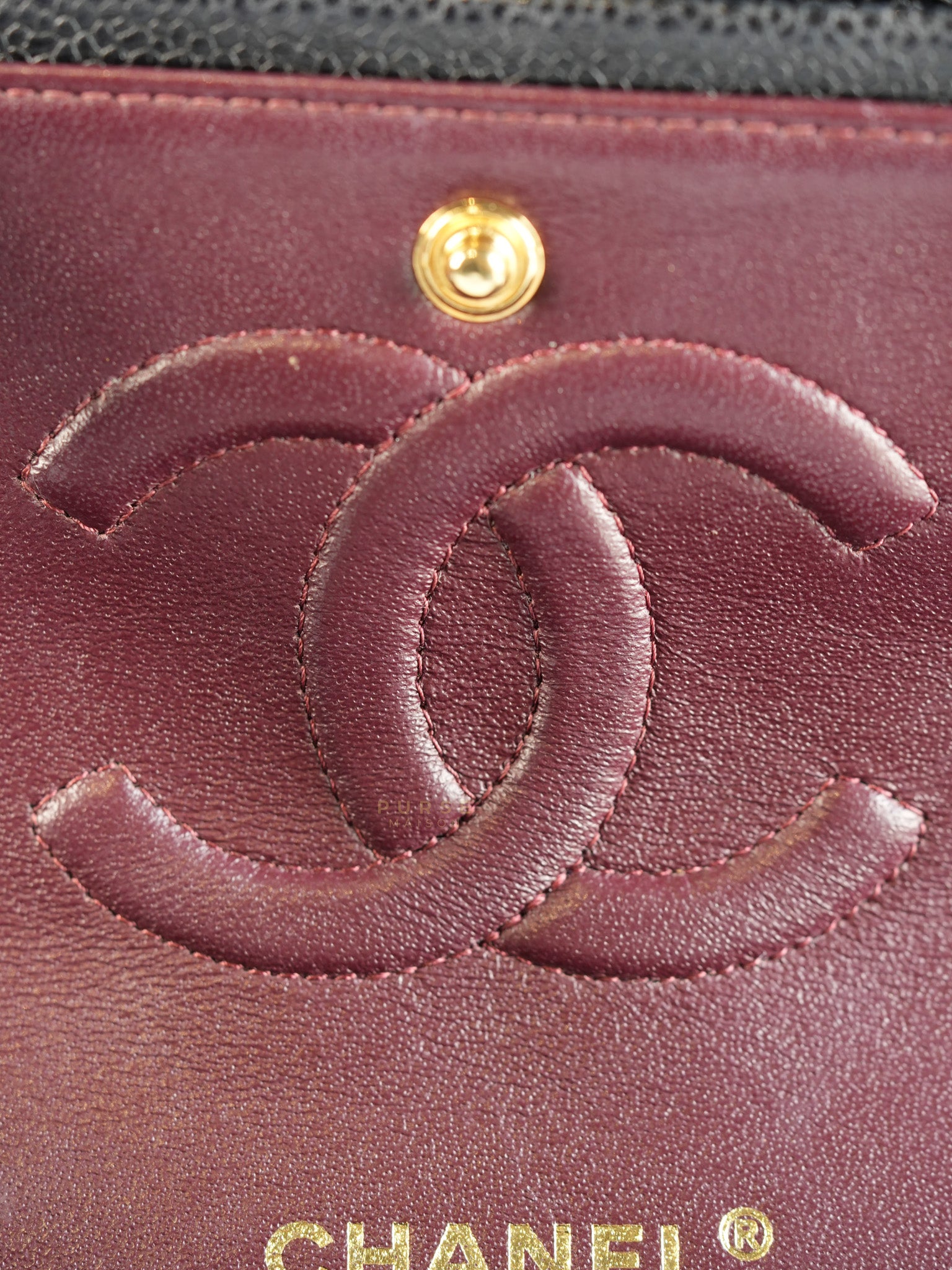 Classic Double Flap Medium Quilted Caviar Leather and Gold Hardware Series 25 | Purse Maison Luxury Bags Shop