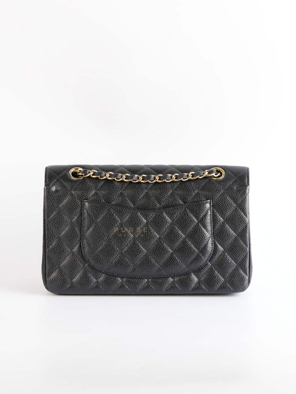 Classic Double Flap Medium Quilted Caviar Leather and Gold Hardware Series 25 | Purse Maison Luxury Bags Shop