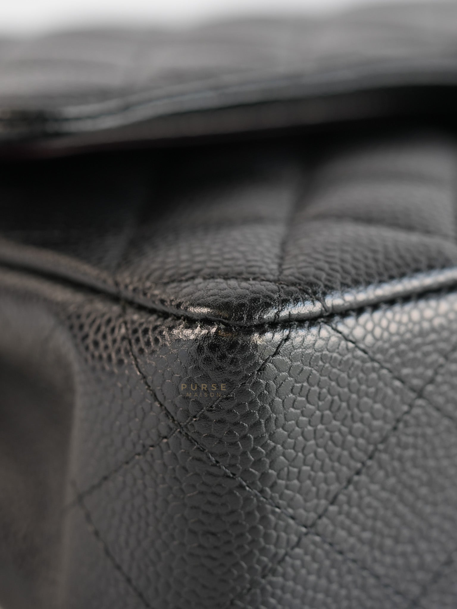 Classic Double Flap Medium Quilted Caviar Leather and Gold Hardware Series 25 | Purse Maison Luxury Bags Shop