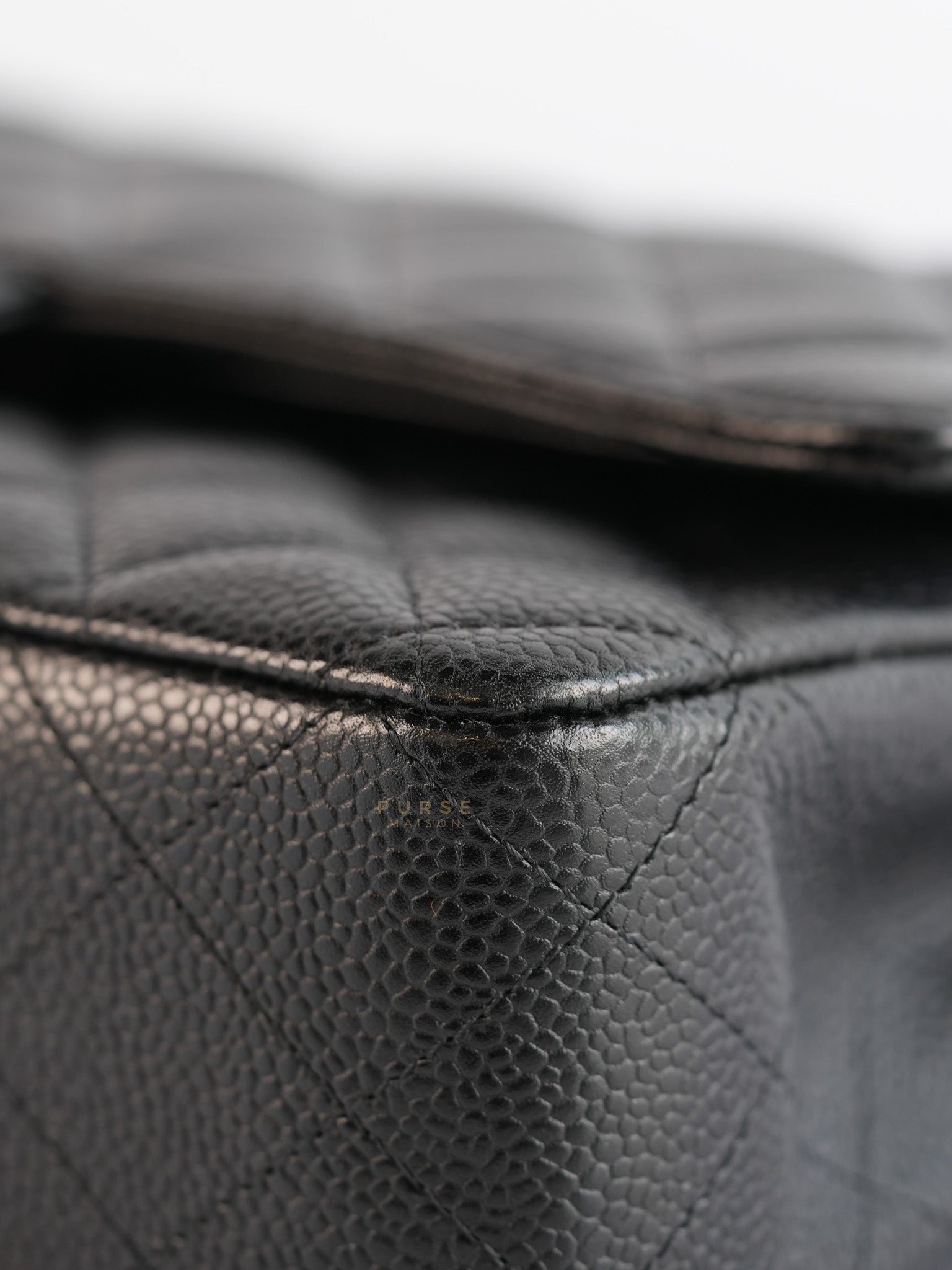 Classic Double Flap Medium Quilted Caviar Leather and Gold Hardware Series 25 | Purse Maison Luxury Bags Shop