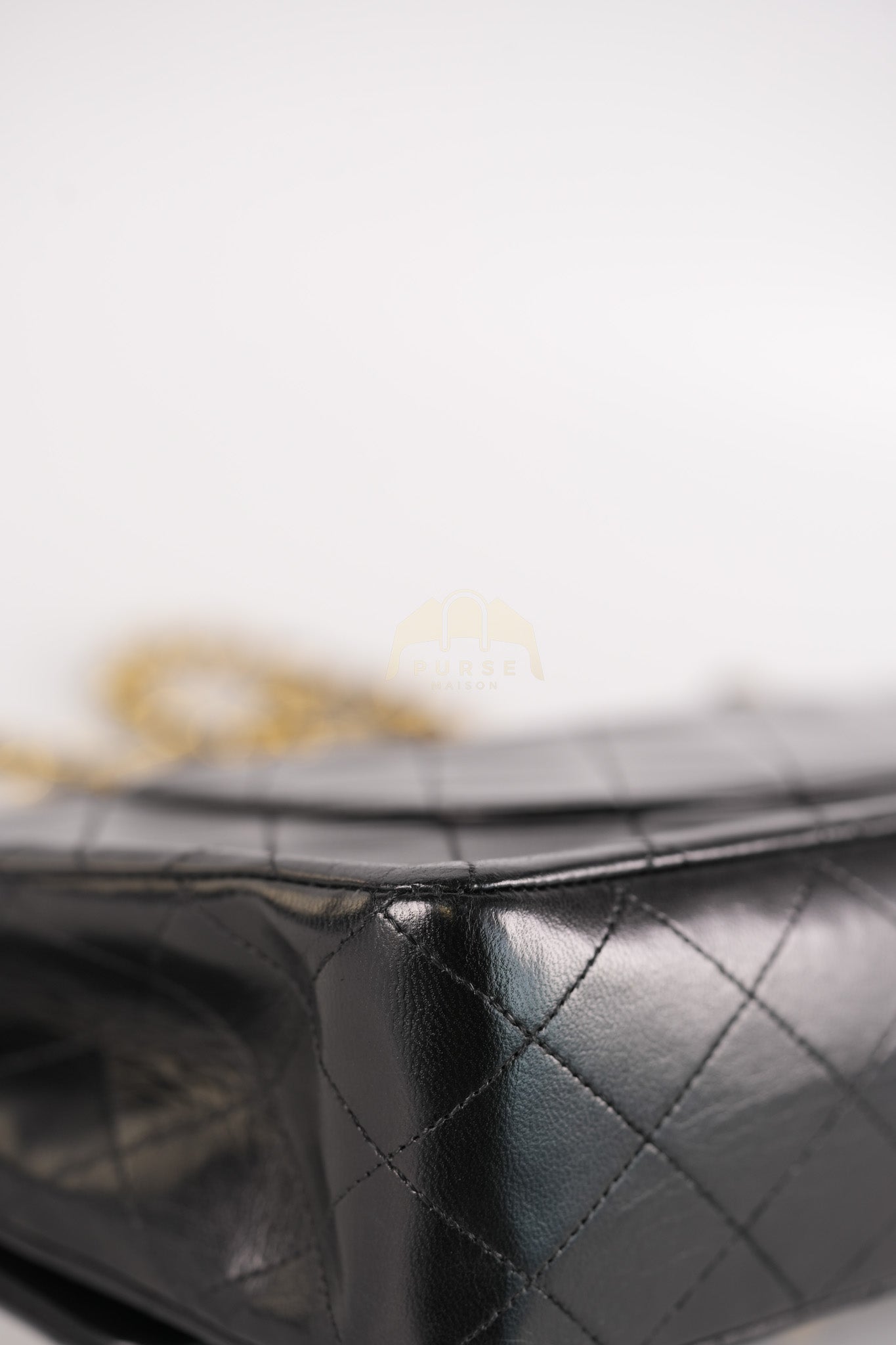 Classic Double Flap Medium Vintage in Lambskin Quilted Leather and Gold Hardware Series 1 | Purse Maison Luxury Bags Shop