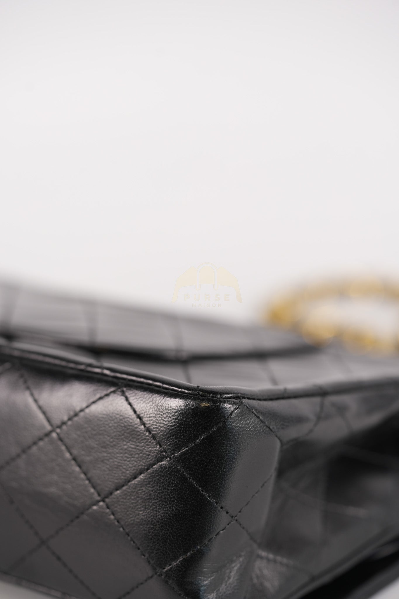 Classic Double Flap Medium Vintage in Lambskin Quilted Leather and Gold Hardware Series 1 | Purse Maison Luxury Bags Shop